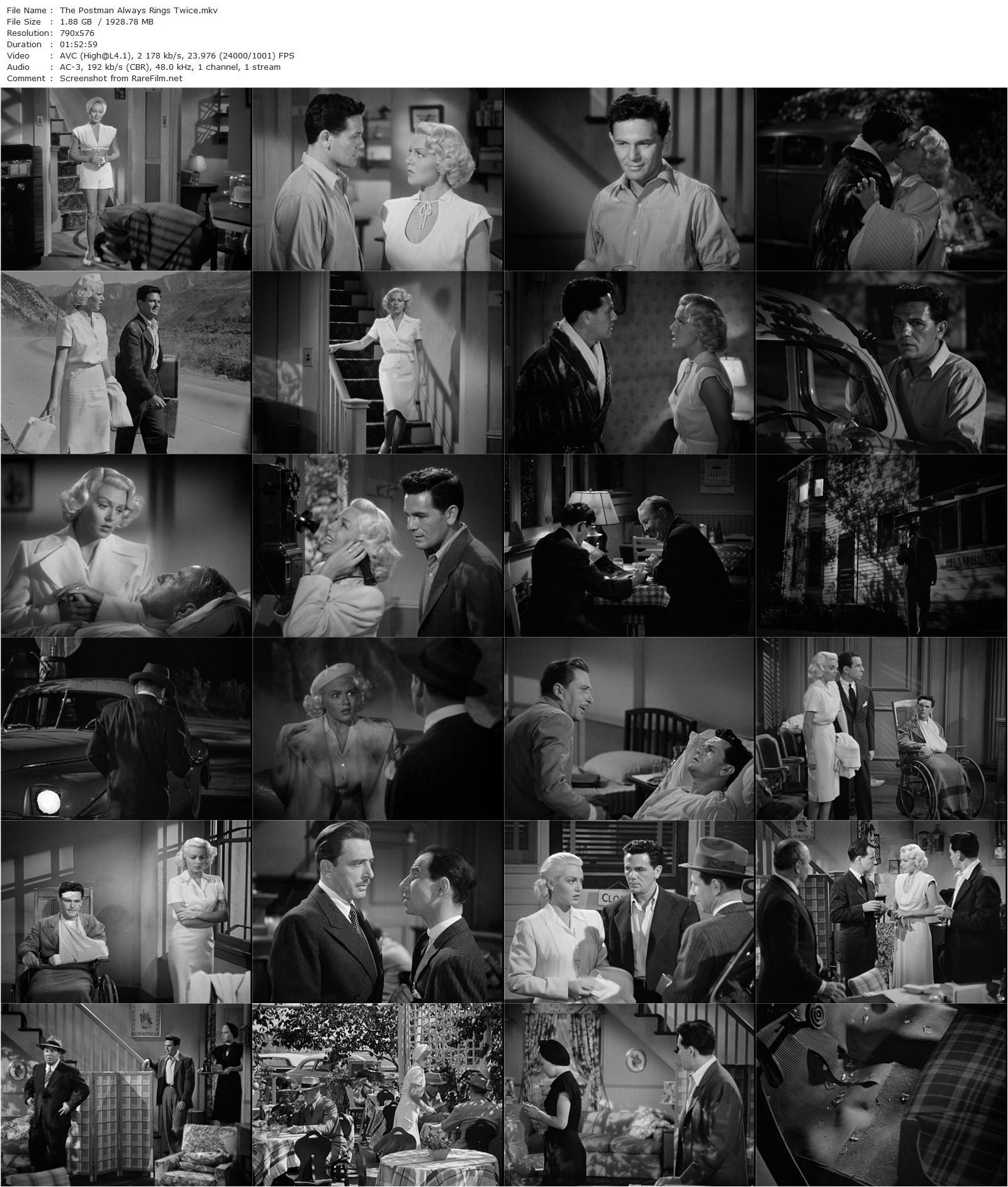 The Postman Always Rings Twice (1946) Tay Garnett, Lana Turner, John Garfield, Cecil Kellaway-poster