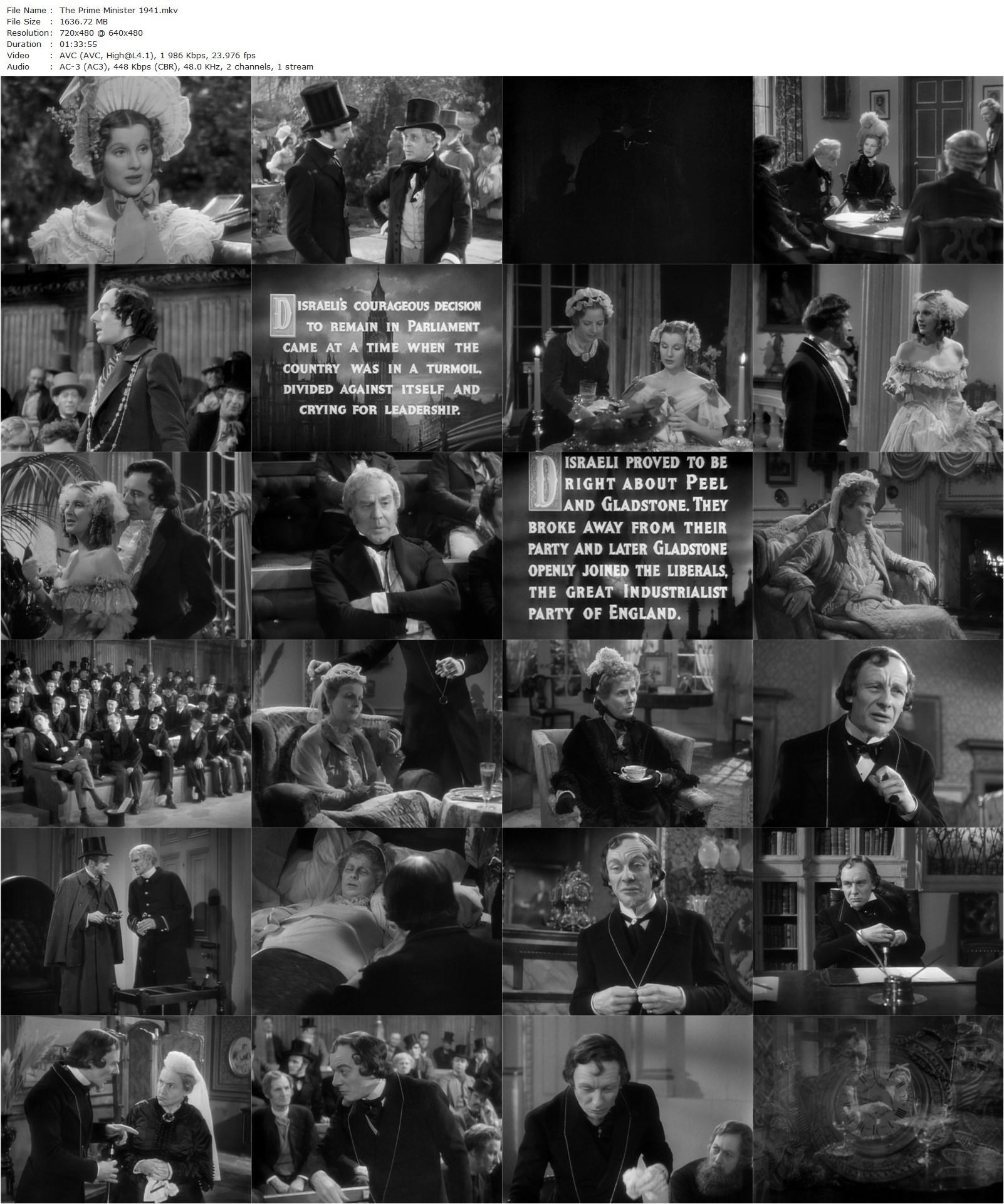 The Prime Minister (1941) Thorold Dickinson, John Gielgud, Diana Wynyard, Will Fyffe-poster