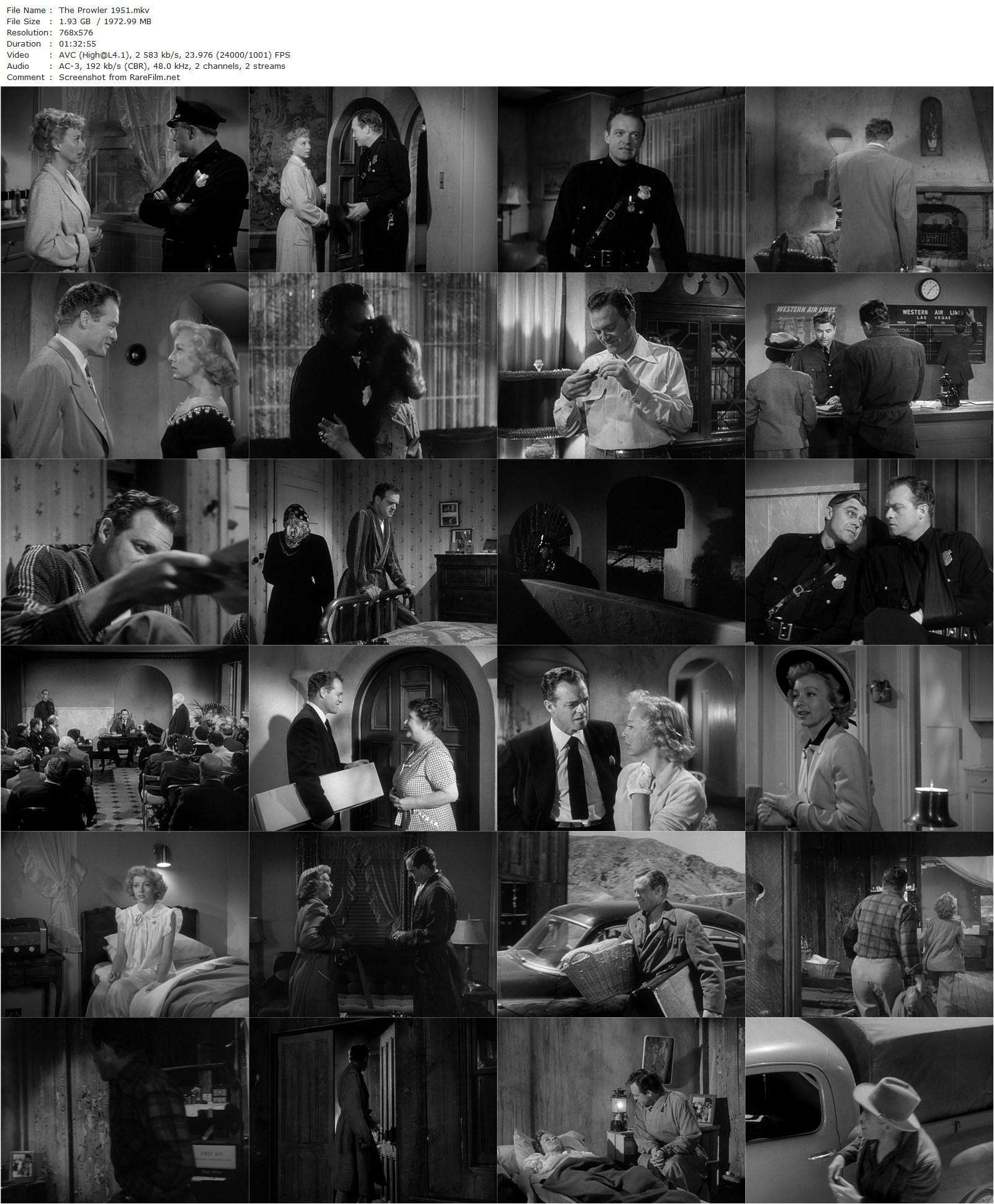 The Prowler (1951) Joseph Losey, Van Heflin, Evelyn Keyes, John Maxwell-poster