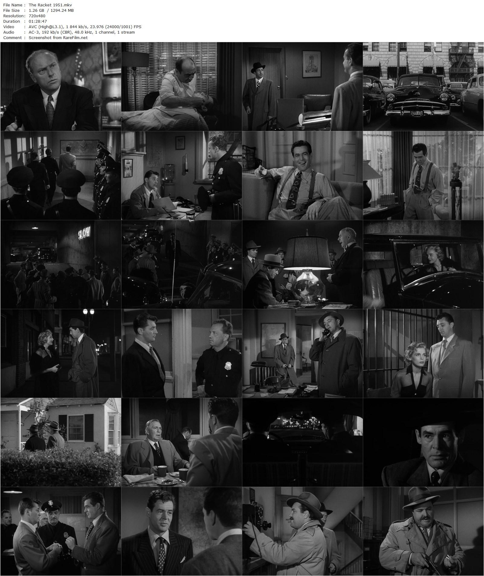 The Racket (1951) John Cromwell, Mel Ferrer, Robert Mitchum, Lizabeth Scott, Robert Ryan-poster