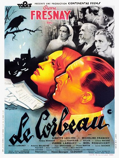 The Raven (1943) Henri-Georges Clouzot, Pierre Fresnay, Ginette Leclerc, Micheline Francey
