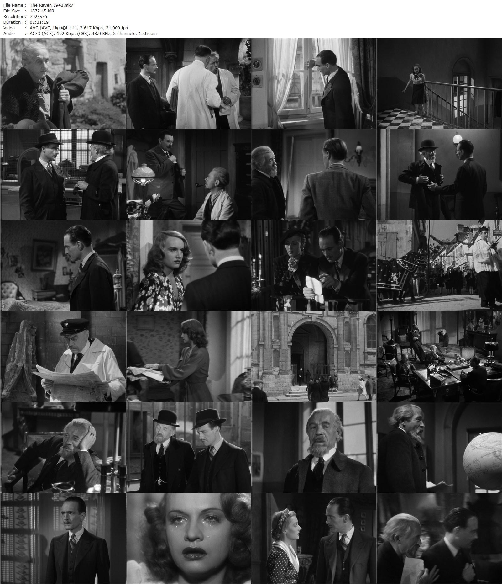 The Raven (1943) Henri-Georges Clouzot, Pierre Fresnay, Ginette Leclerc, Micheline Francey-poster