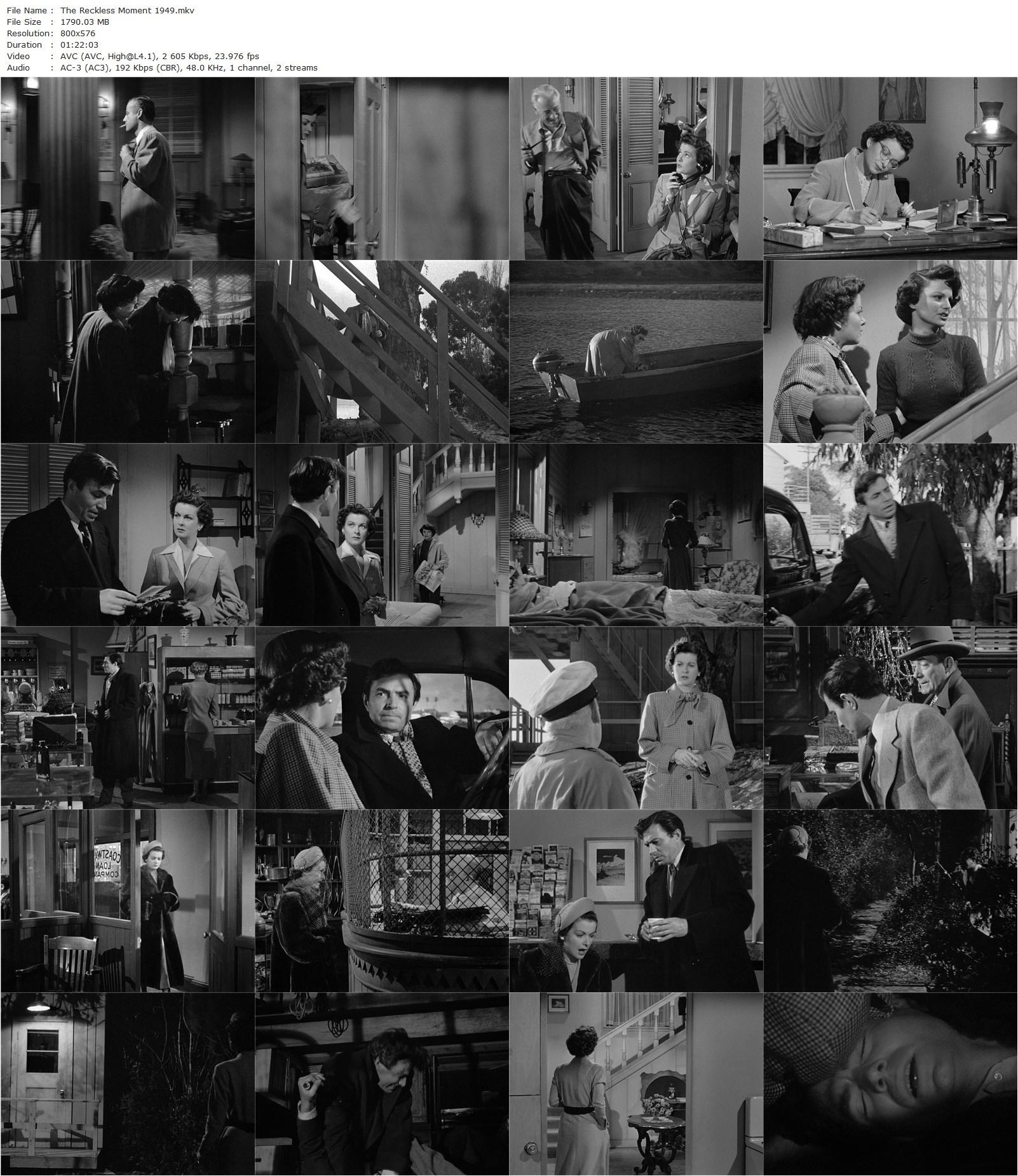 The Reckless Moment (1949) Max Ophüls, James Mason, Joan Bennett, Geraldine Brooks-poster