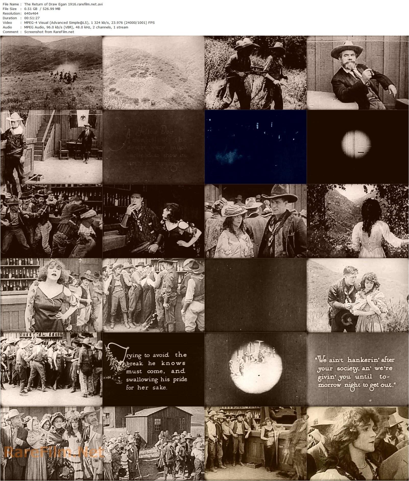 The Return of Draw Egan (1916) William S. Hart, Margery Wilson, Robert McKim-poster