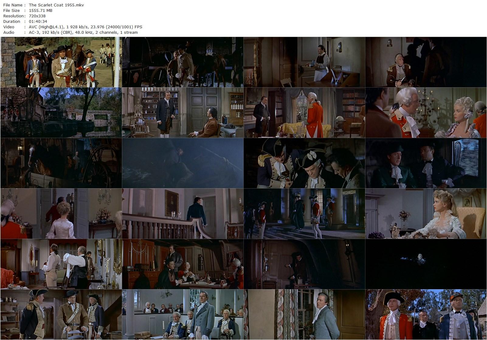 The Scarlet Coat (1955) John Sturges, Cornel Wilde, Michael Wilding, George Sanders-poster