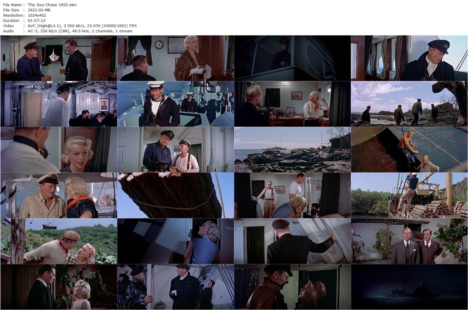 The Sea Chase (1955) John Farrow, John Wayne, Lana Turner, David Farrar-poster