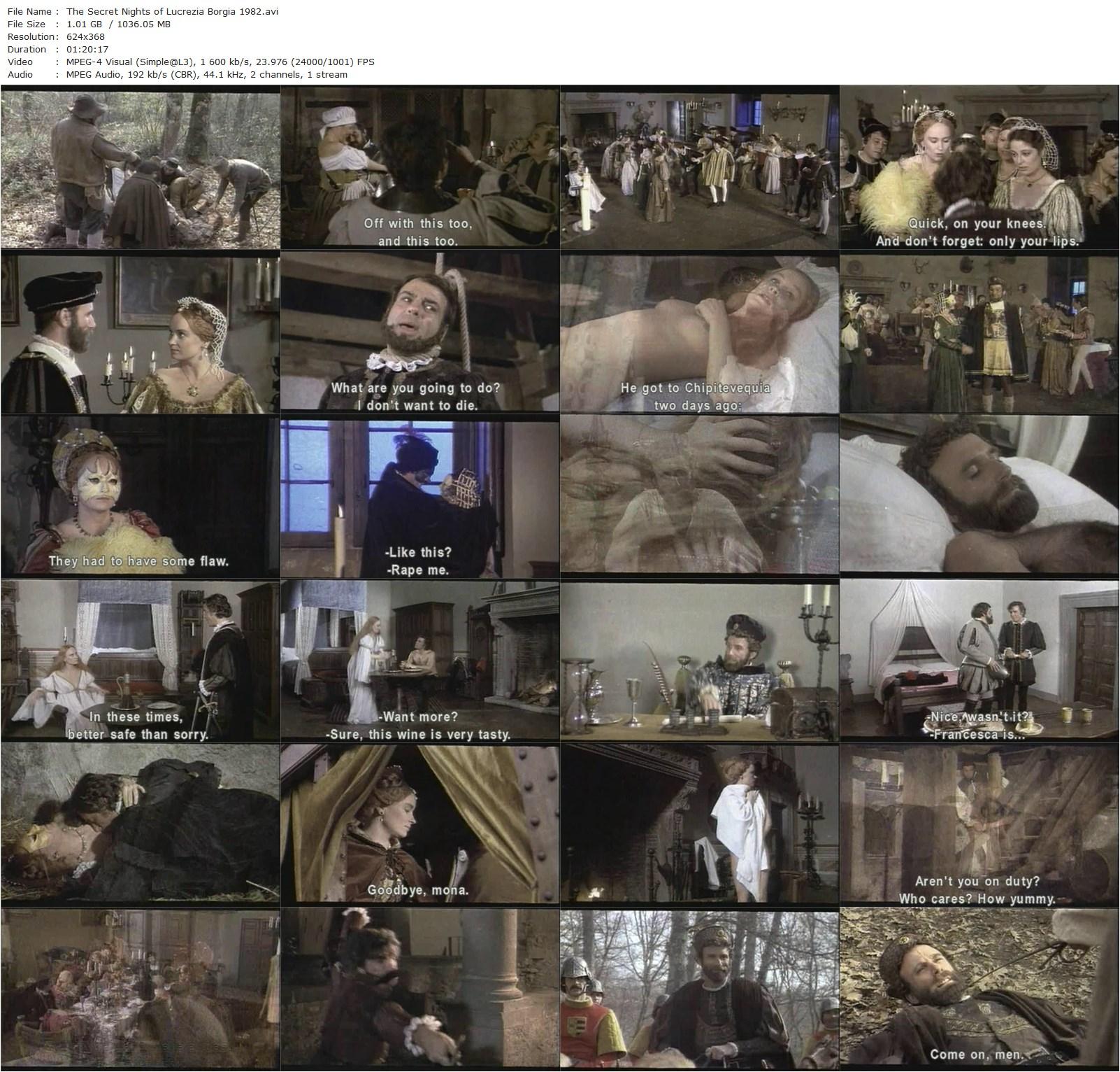 The Secret Nights of Lucrezia Borgia AKA Le notti segrete di Lucrezia Borgia (1982) Roberto Bianchi Montero, Sirpa Lane, George Hilton, María Salerno-poster