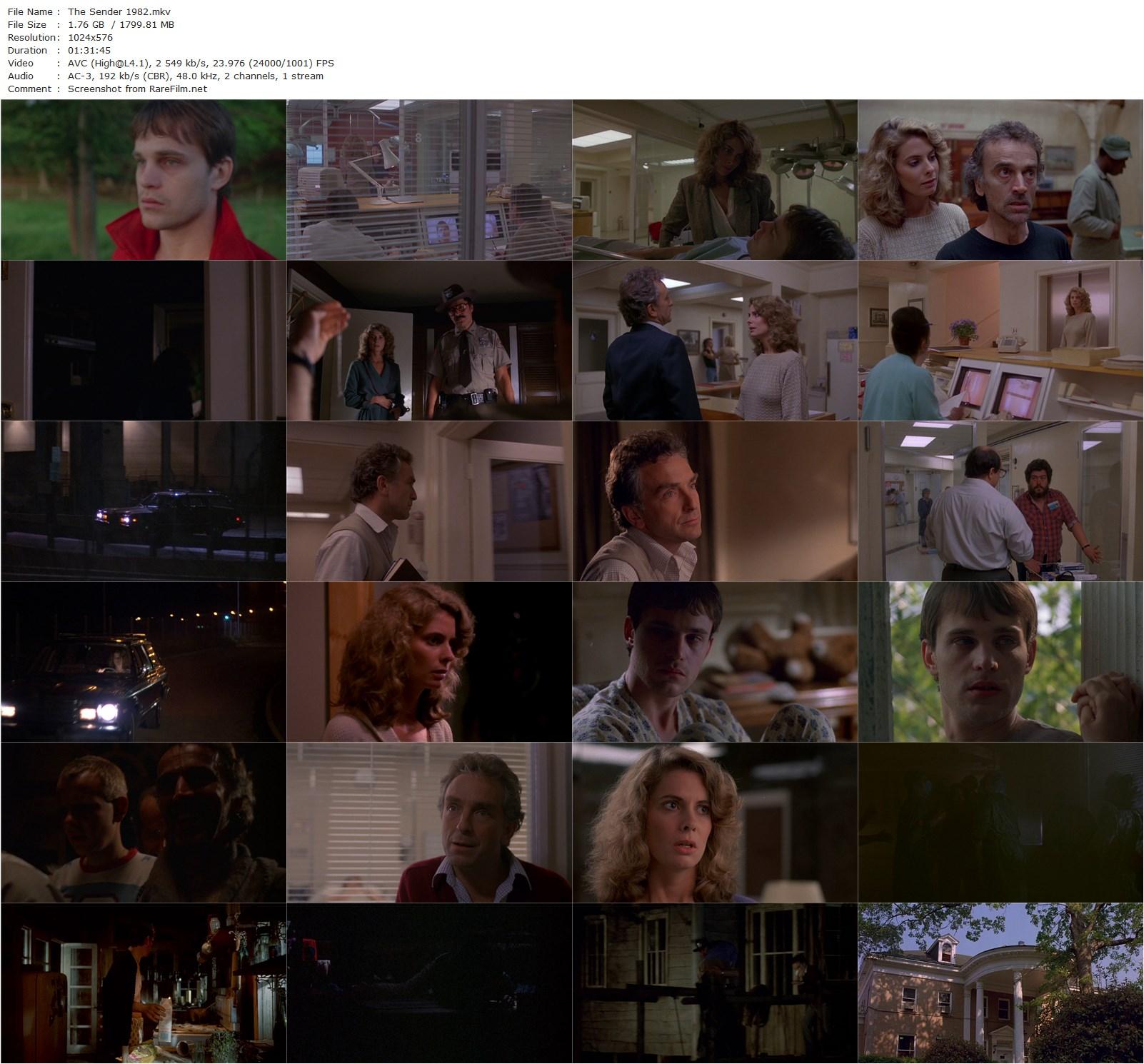 The Sender (1982) Roger Christian, Kathryn Harrold, Zeljko Ivanek, Shirley Knight-poster