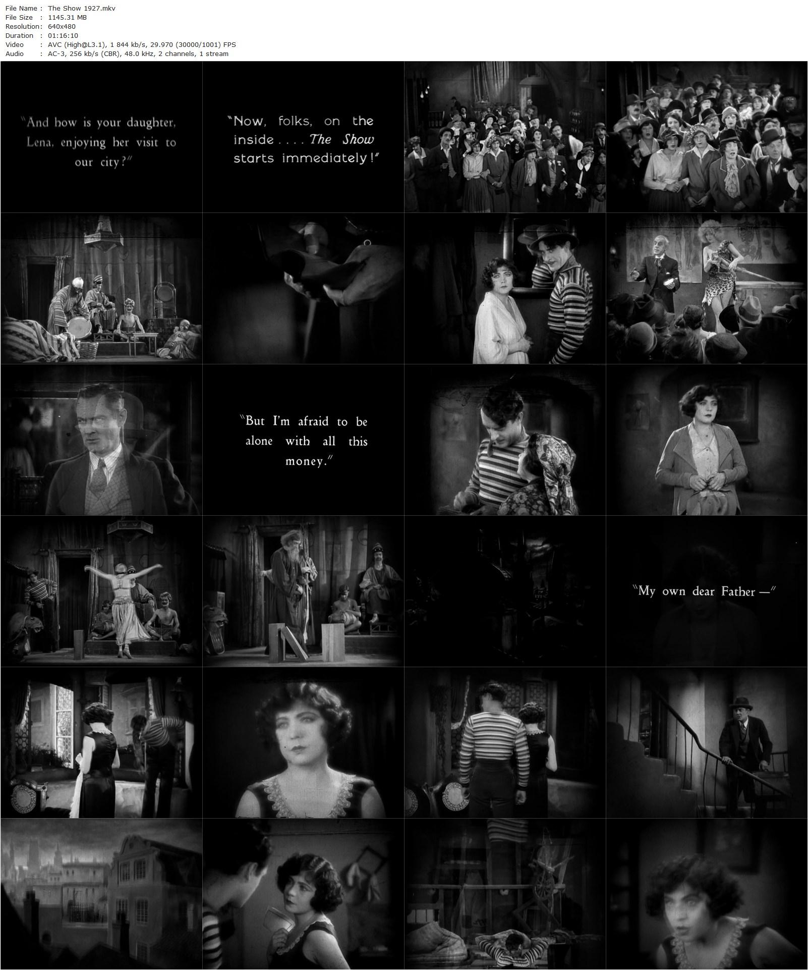 The Show (1927) Tod Browning, John Gilbert, Renée Adorée, Lionel Barrymore-poster