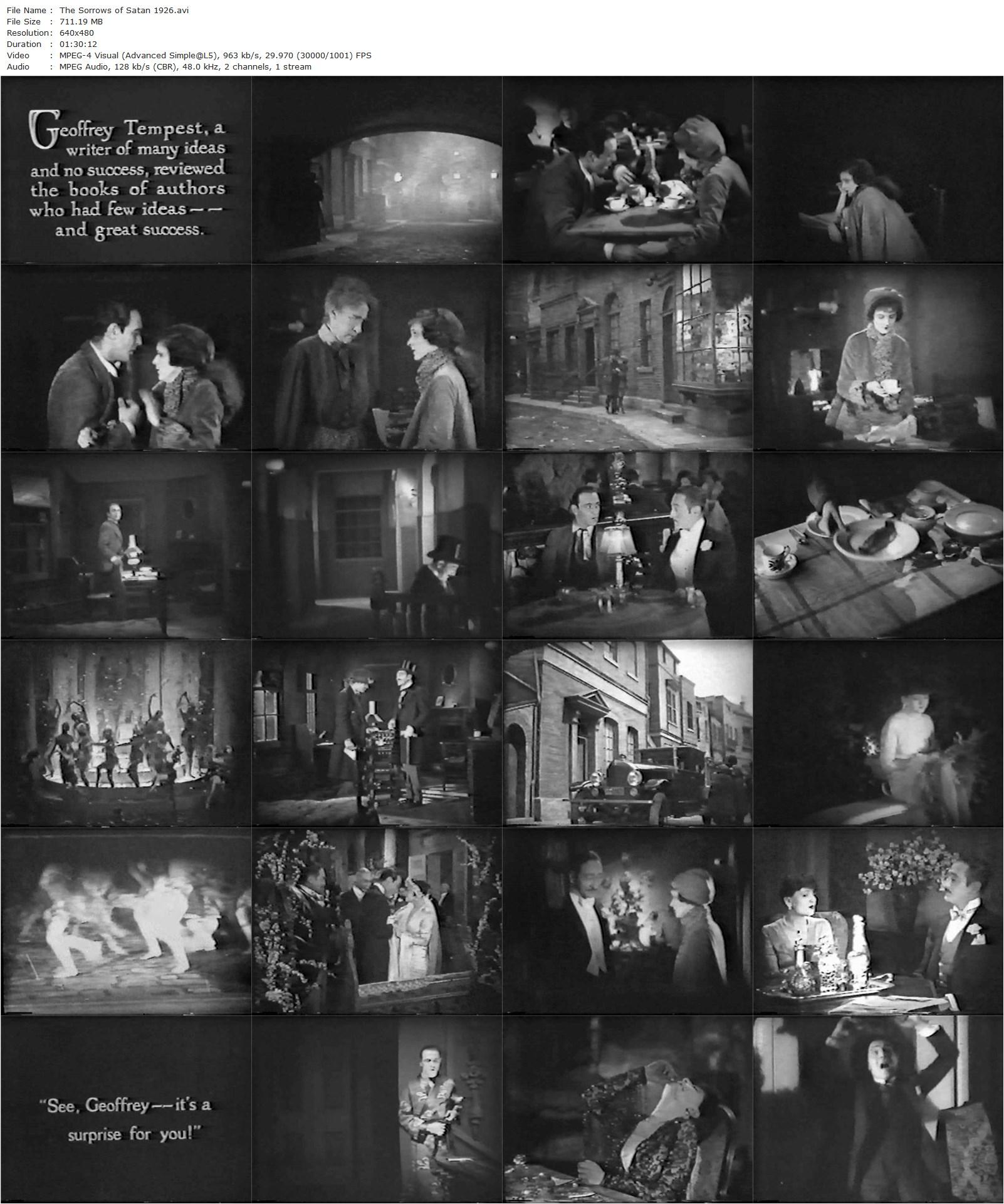 The Sorrows of Satan (1926) D.W. Griffith, Adolphe Menjou, Ricardo Cortez, Carol Dempster-poster