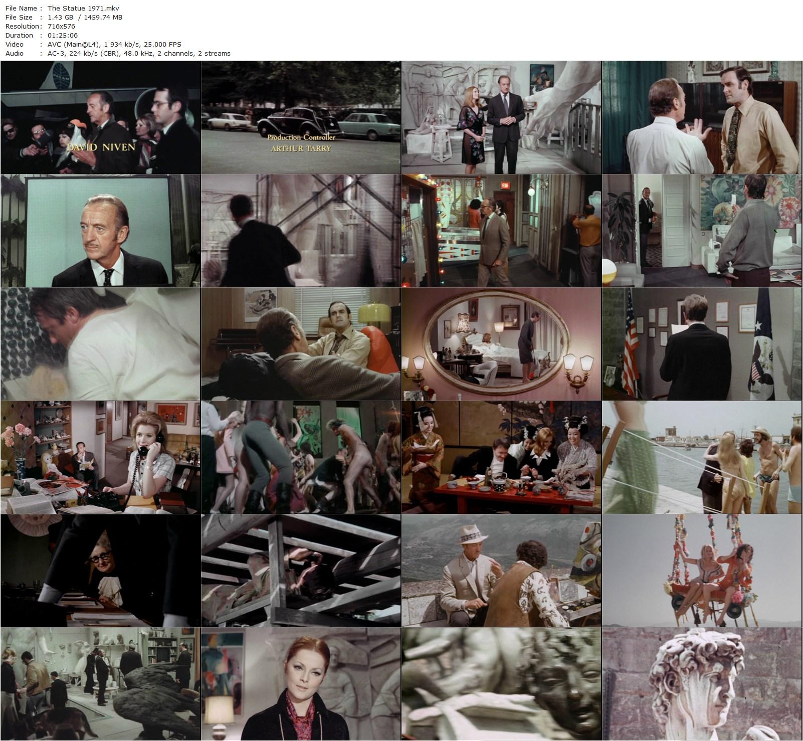 The Statue (1971) Rod Amateau, David Niven, Virna Lisi, Robert Vaughn-poster