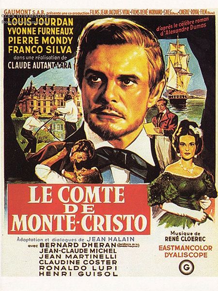 The Story of the Count of Monte Cristo (1961) Claude Autant-Lara, Louis Jourdan, Yvonne Furneaux, Pierre Mondy, Action, Adventure, Drama
