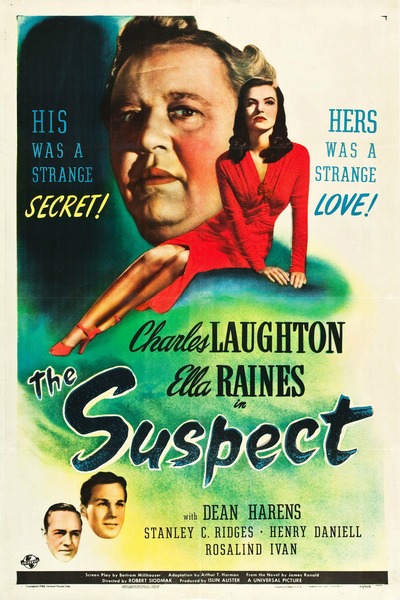 The Suspect (1944) Robert Siodmak, Charles Laughton, Ella Raines, Dean Harens, Drama, Thriller
