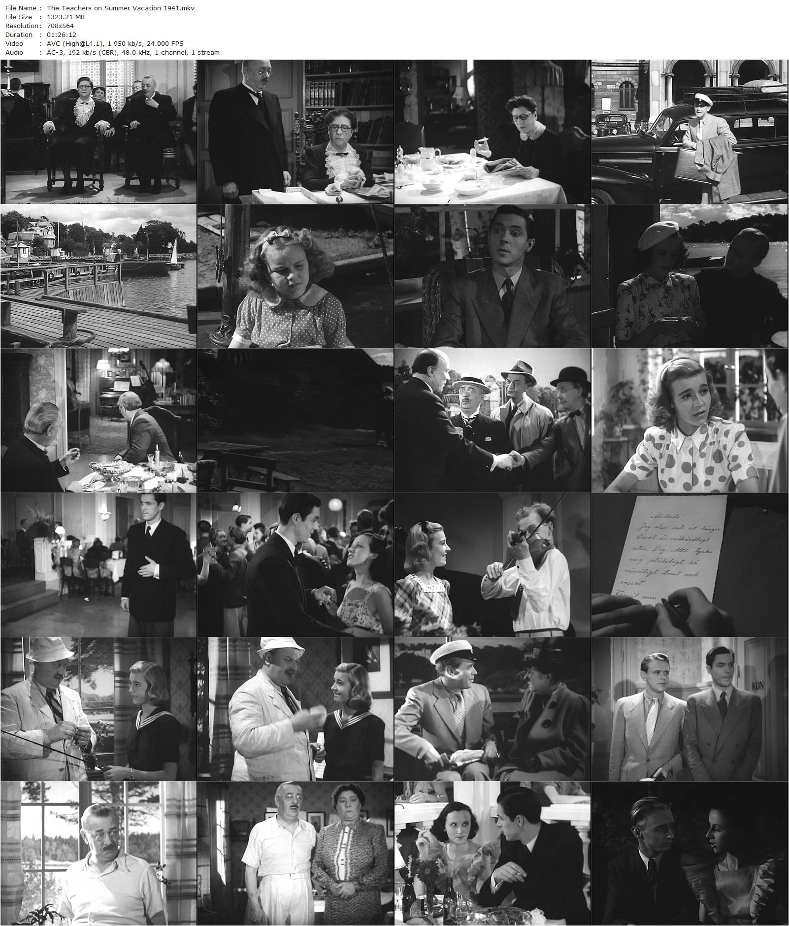 The Teachers on Summer Vacation AKA Magistrarna på sommarlov (1941) Schamyl Bauman, Alice Babs, Karl-Arne Holmsten, Thor Modéen-poster