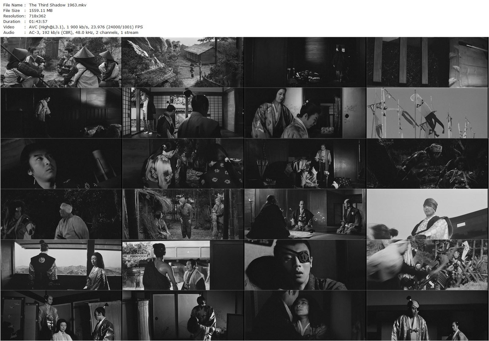 The Third Shadow / Daisan no kagemusha (1963) Umetsugu Inoue, Raizô Ichikawa, Hizuru Takachiho, Masayo Banri-poster