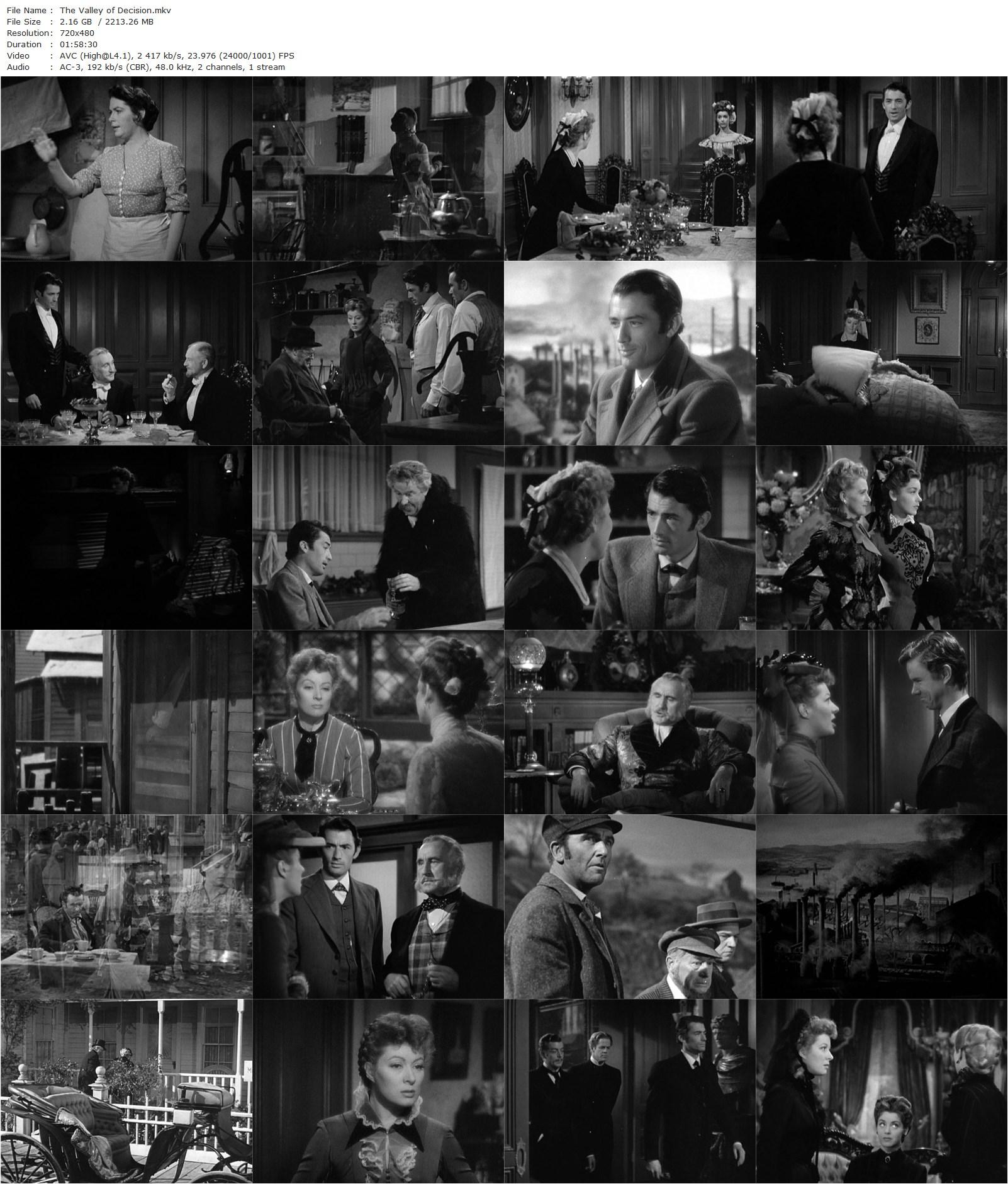 The Valley of Decision (1945) Tay Garnett, Greer Garson, Gregory Peck, Donald Crisp-poster