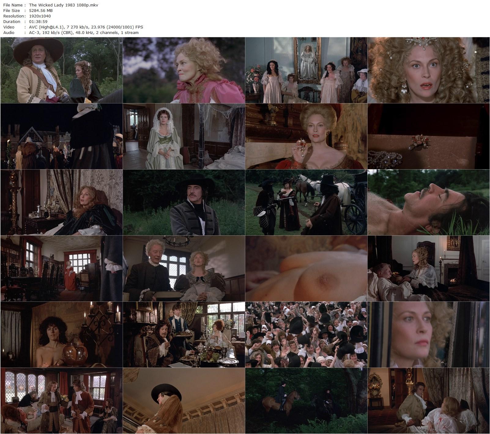 The Wicked Lady (1983) Michael Winner, Faye Dunaway, Alan Bates, John Gielgud-poster