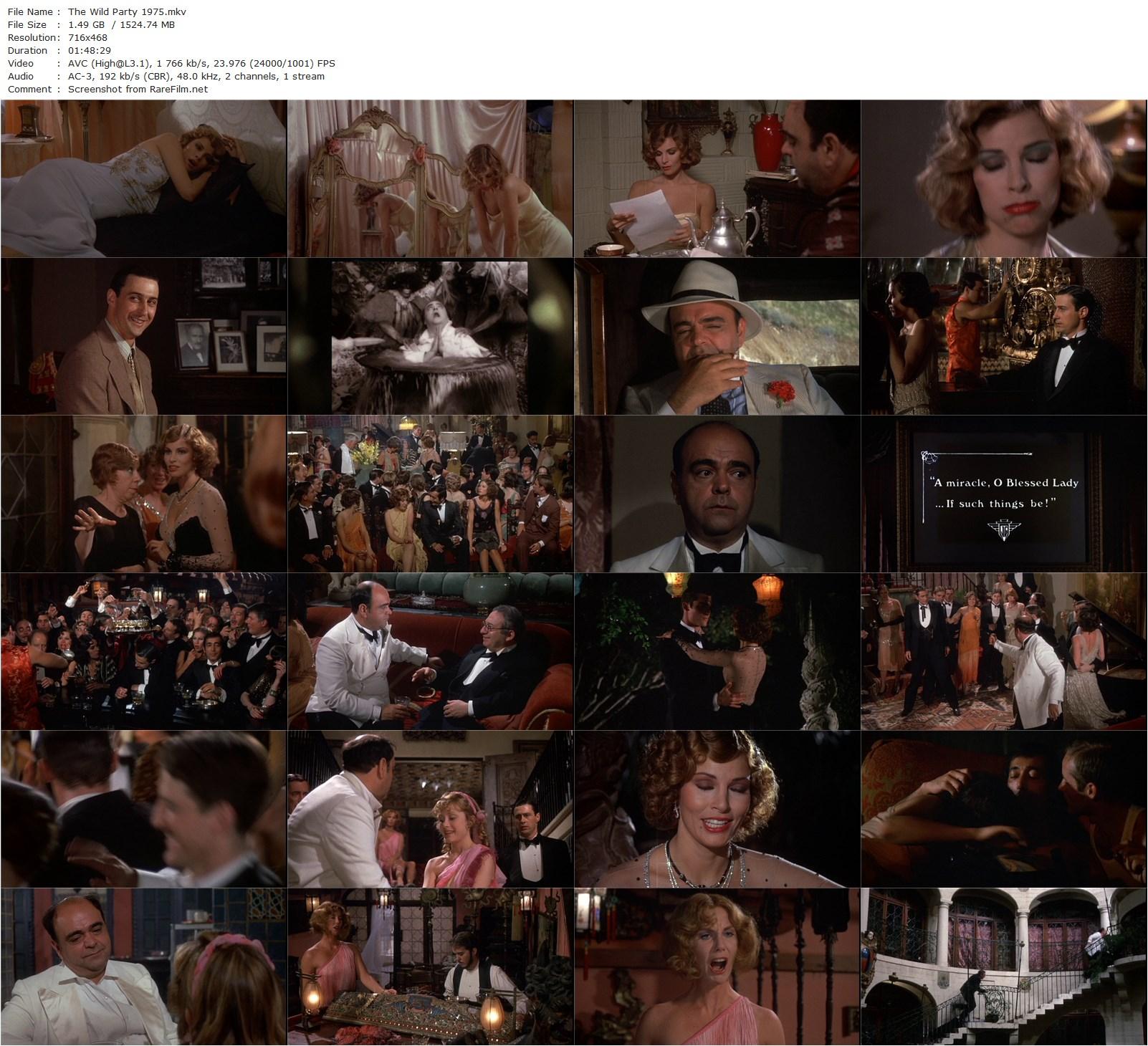 The Wild Party (1975) James Ivory, James Coco, Raquel Welch, Perry King-poster