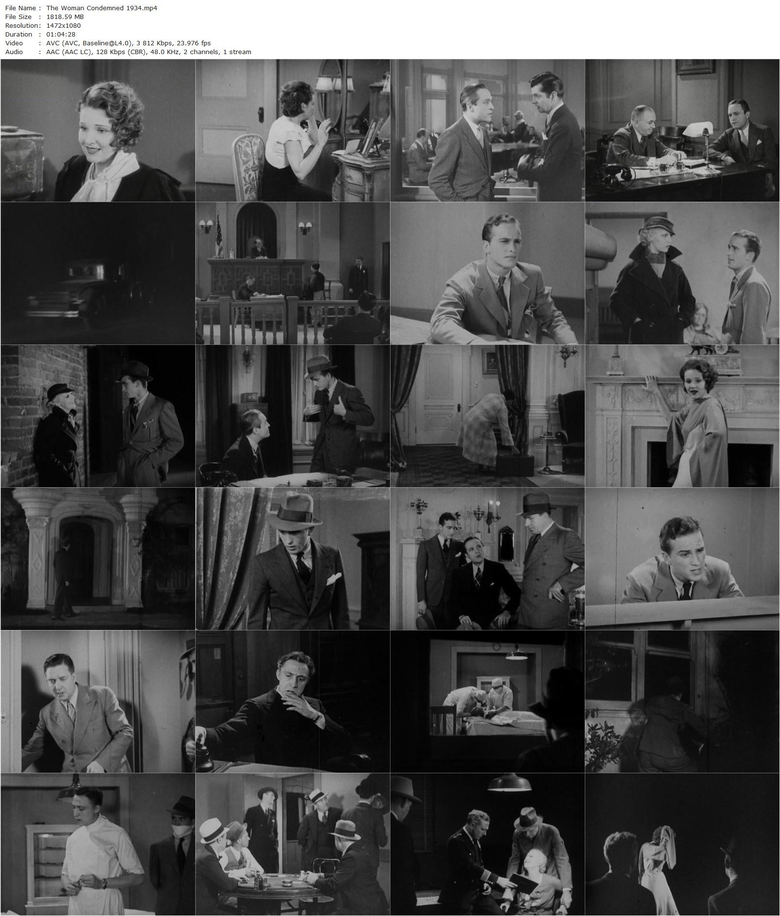 The Woman Condemned (1934) Dorothy Davenport, Claudia Dell, Lola Lane, Richard Hemingway-poster