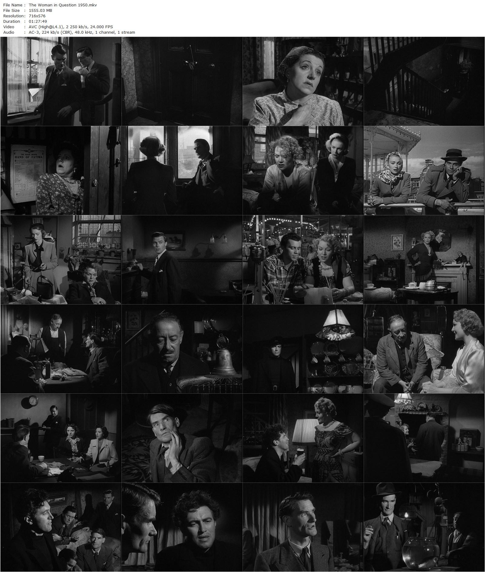 The Woman in Question (1950) Anthony Asquith, Jean Kent, Dirk Bogarde, John McCallum-poster