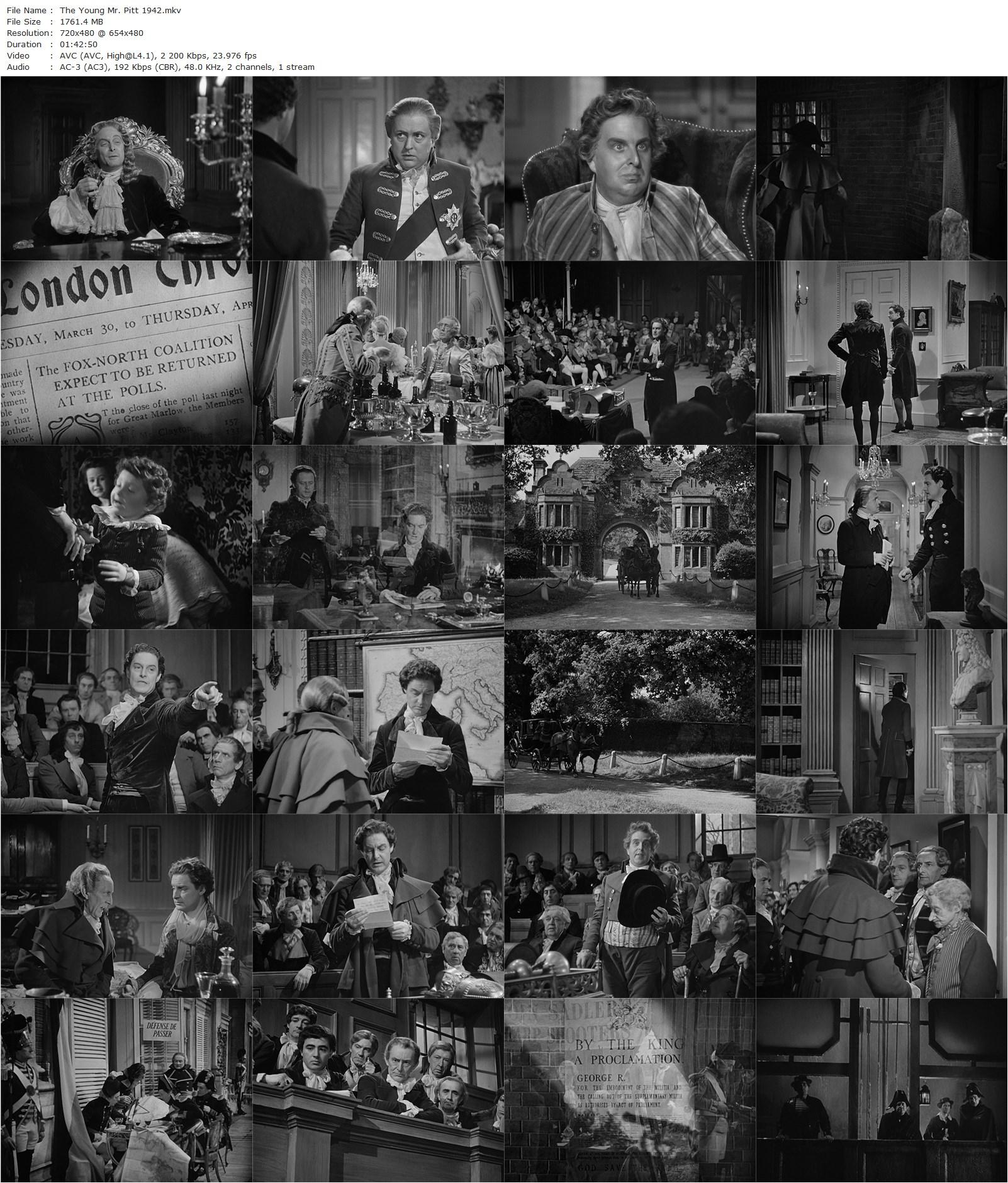 The Young Mr. Pitt (1942) Carol Reed, Robert Donat, Robert Morley, Phyllis Calvert-poster