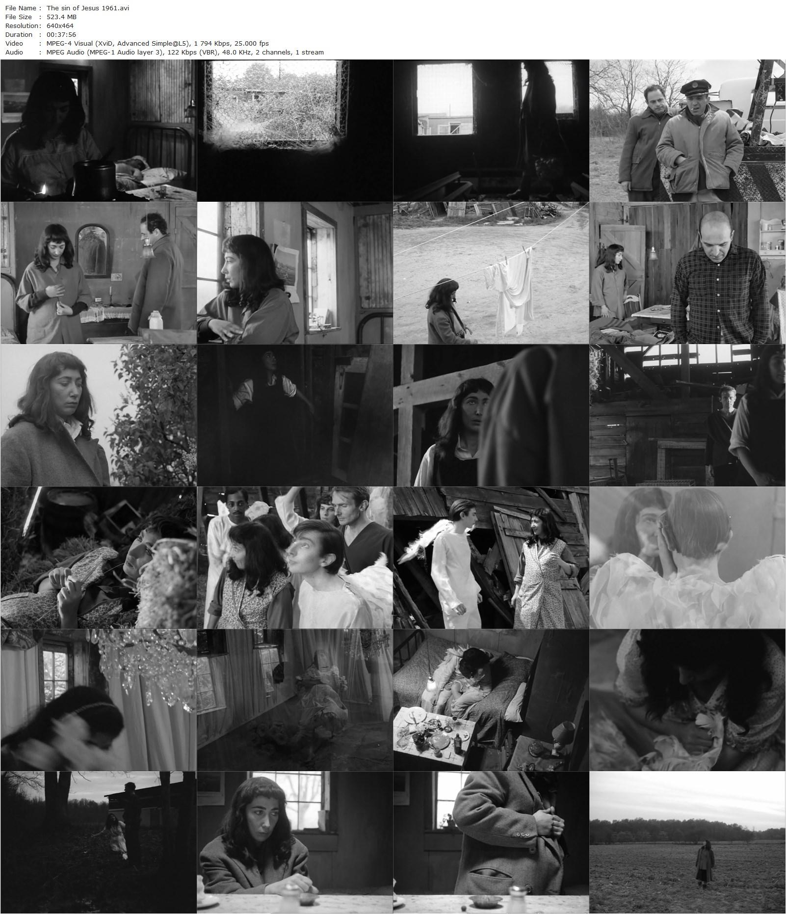 The Sin of Jesus (1961) Robert Frank, Roberts Blossom, Julie Bovasso, St George Brian-poster