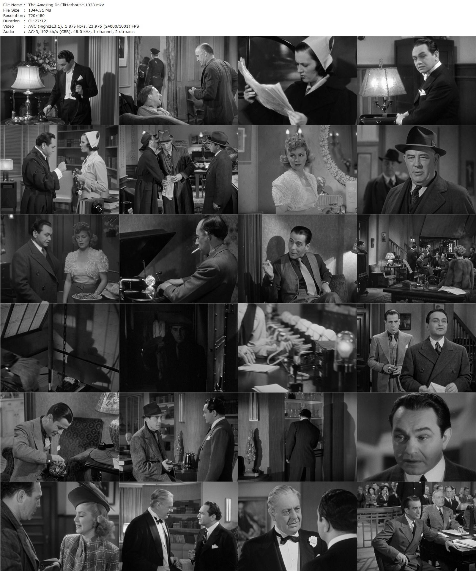 The Amazing Dr. Clitterhouse (1938) Anatole Litvak, Edward G. Robinson, Humphrey Bogart, Claire Trevor-poster