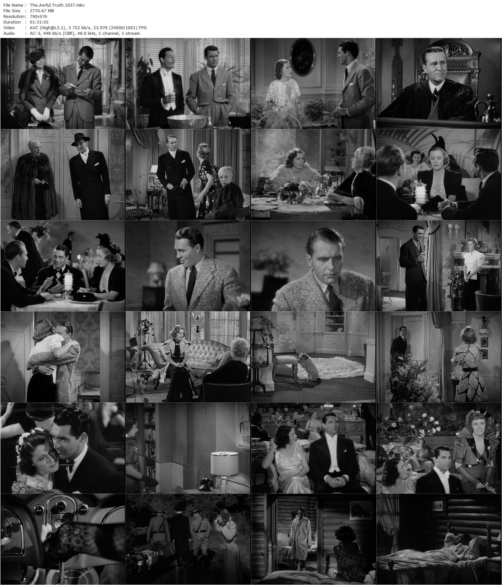 The Awful Truth (1937) Leo McCarey, Irene Dunne, Cary Grant, Ralph Bellamy-poster