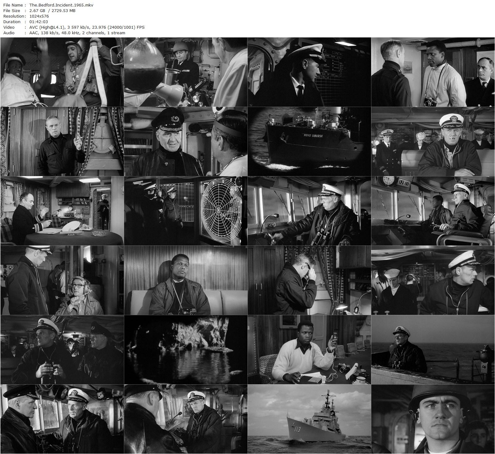 The Bedford Incident (1965) James B. Harris, Richard Widmark, Sidney Poitier, James MacArthur-poster