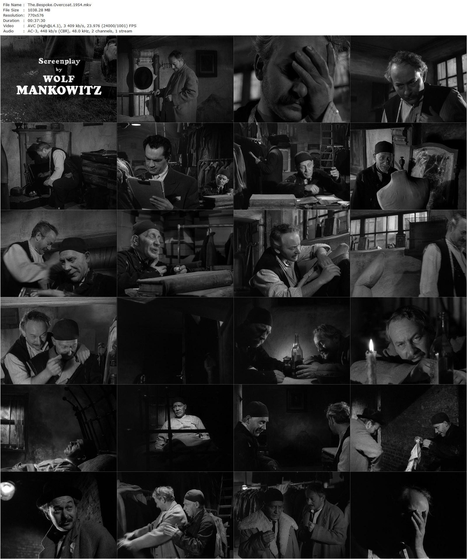 The Bespoke Overcoat (1955) Jack Clayton, David Kossoff, Alfie Bass, Alf Dean-poster