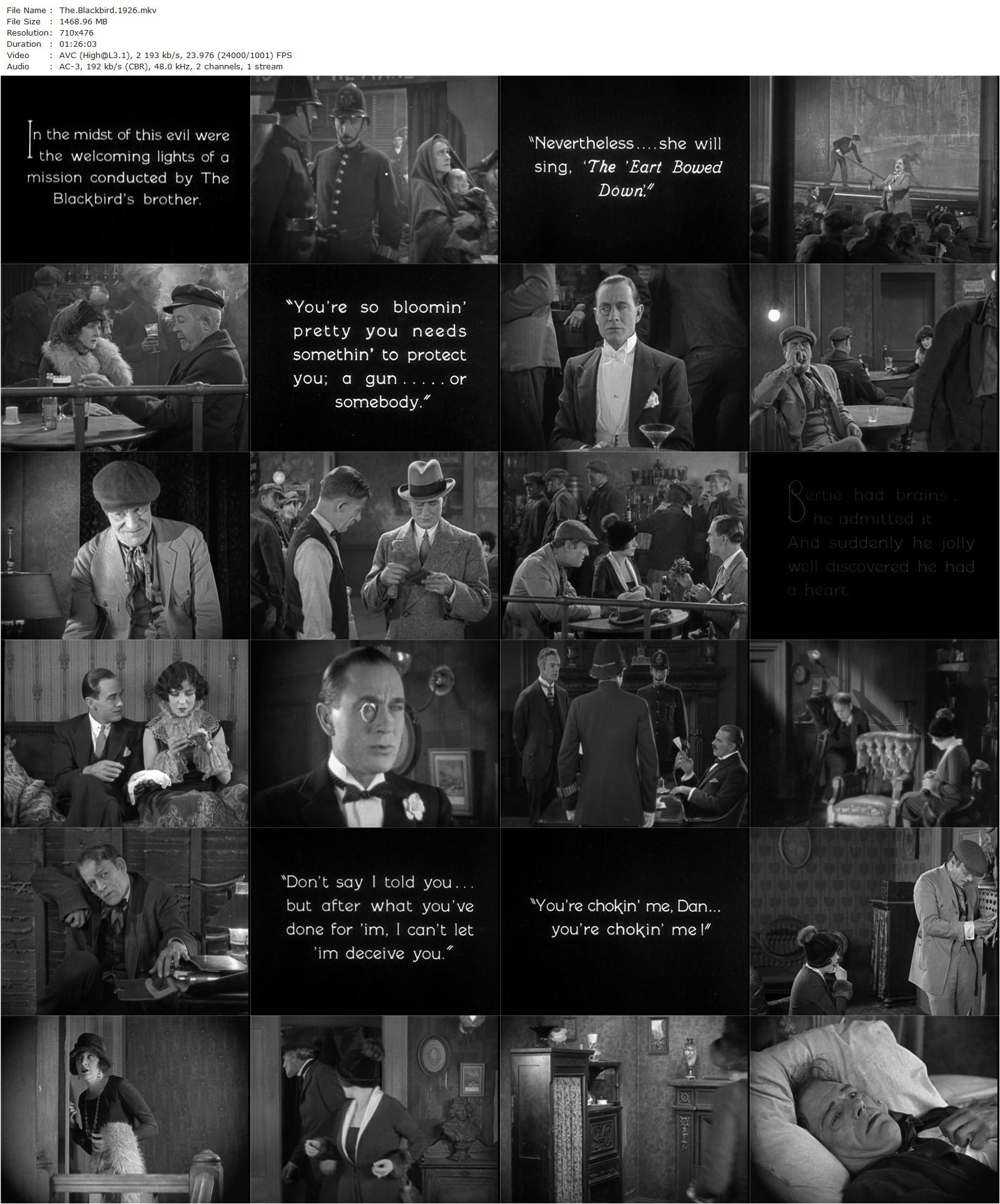 The Blackbird (1926) Tod Browning, Lon Chaney, Owen Moore, Renée Adorée-poster