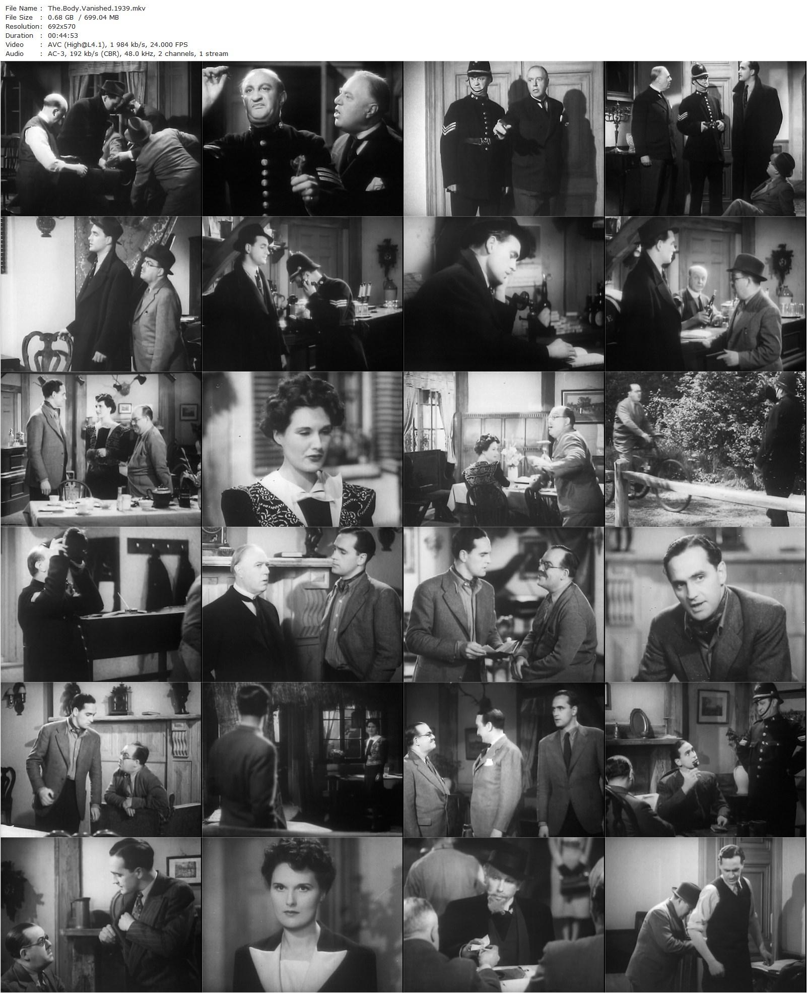 The Body Vanished (1939) Walter Tennyson-poster