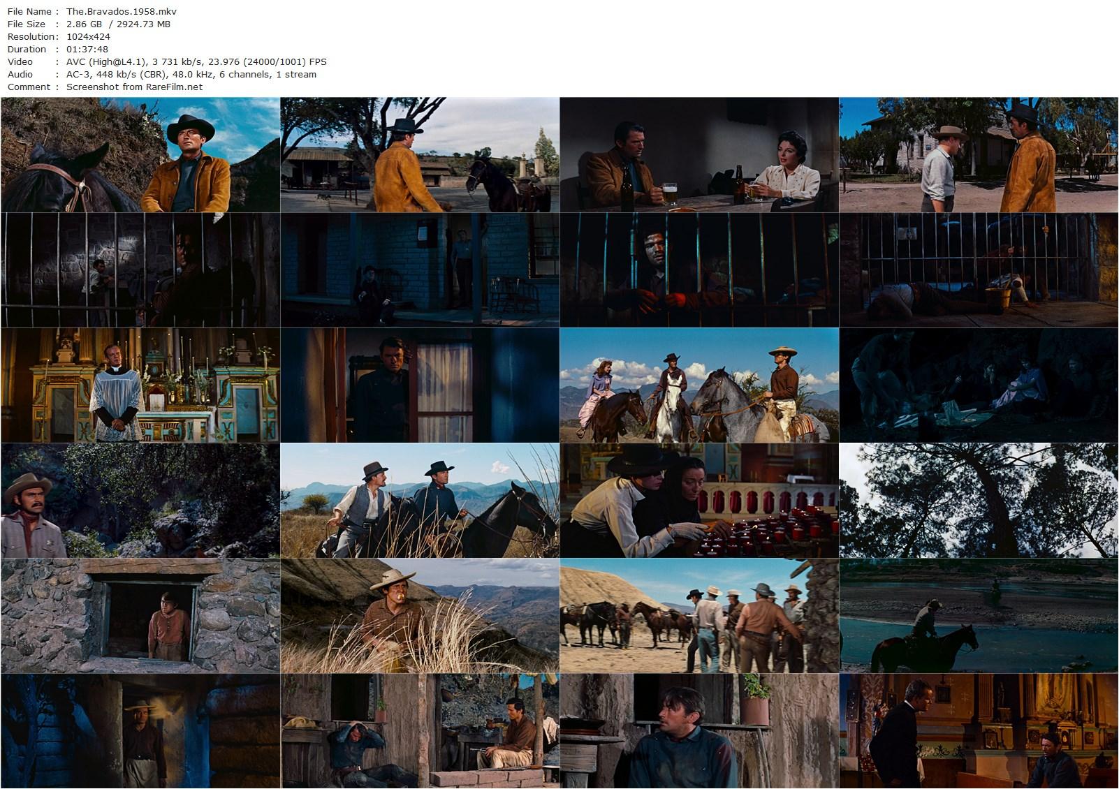 The Bravados (1958) Henry King, Gregory Peck, Joan Collins, Stephen Boyd-poster