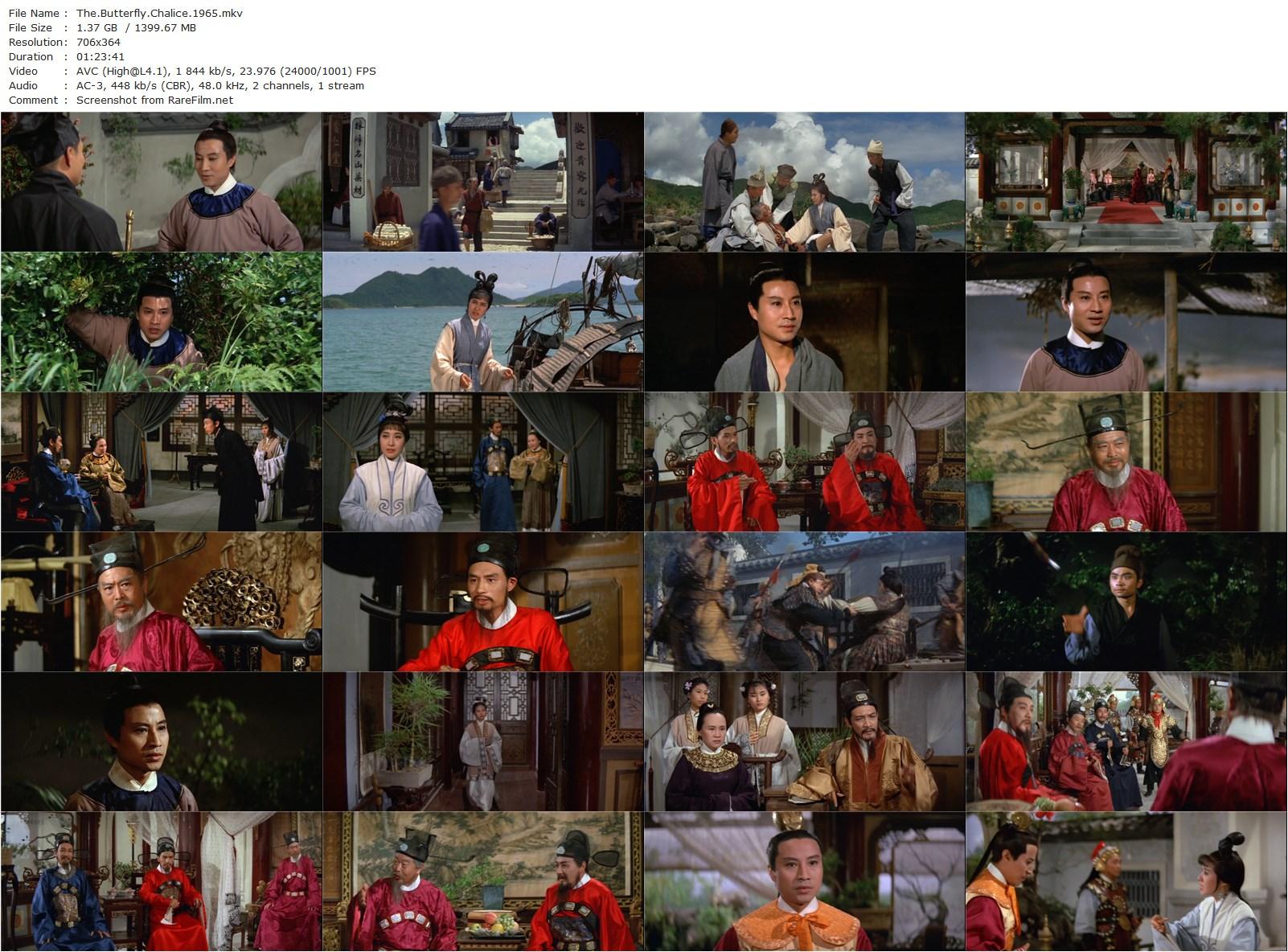 The Butterfly Chalice / Hu die bei (1965) Cheh Chang, Chiu-Feng Yuan, Pat Ting Hung, Feng Chin, Yanyan Chen-poster