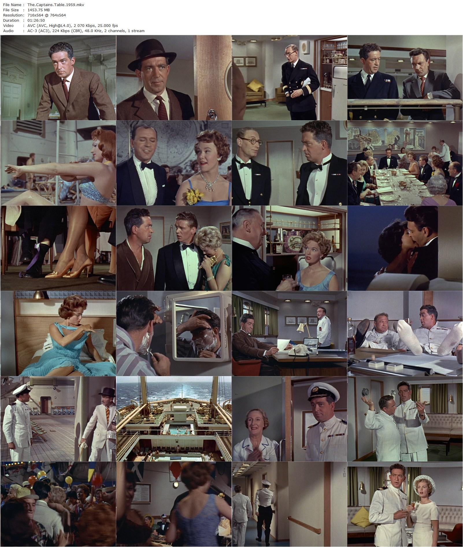 The Captain’s Table (1959) Jack Lee, John Gregson, Peggy Cummins, Donald Sinden-poster
