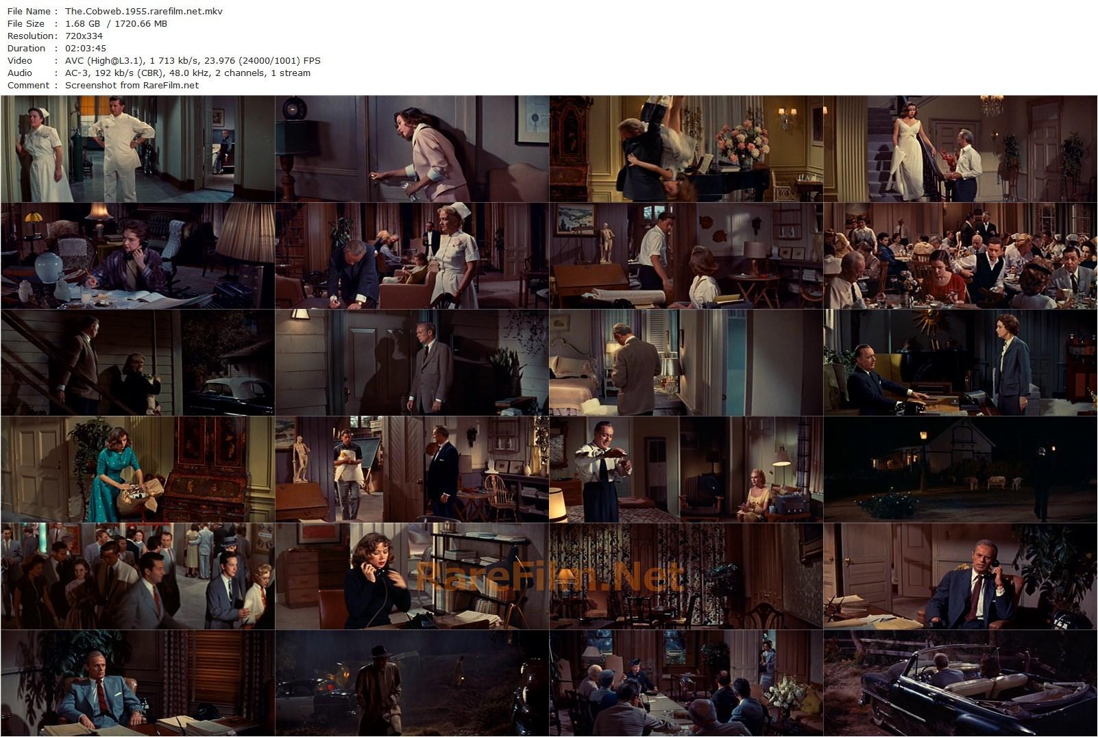 The Cobweb (1955) Vincente Minnelli, Richard Widmark, Lauren Bacall, Charles Boyer-poster