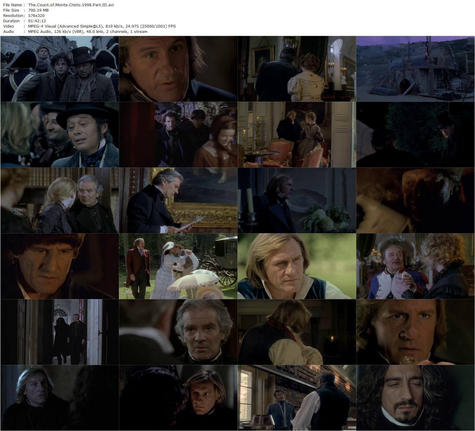 The Count of Monte Cristo (1998) Josée Dayan, Gérard Depardieu, Ornella Muti, Jean Rochefort-poster