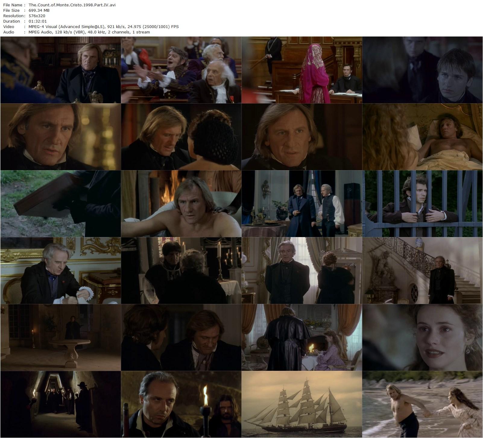 The Count of Monte Cristo (1998) Josée Dayan, Gérard Depardieu, Ornella Muti, Jean Rochefort-poster