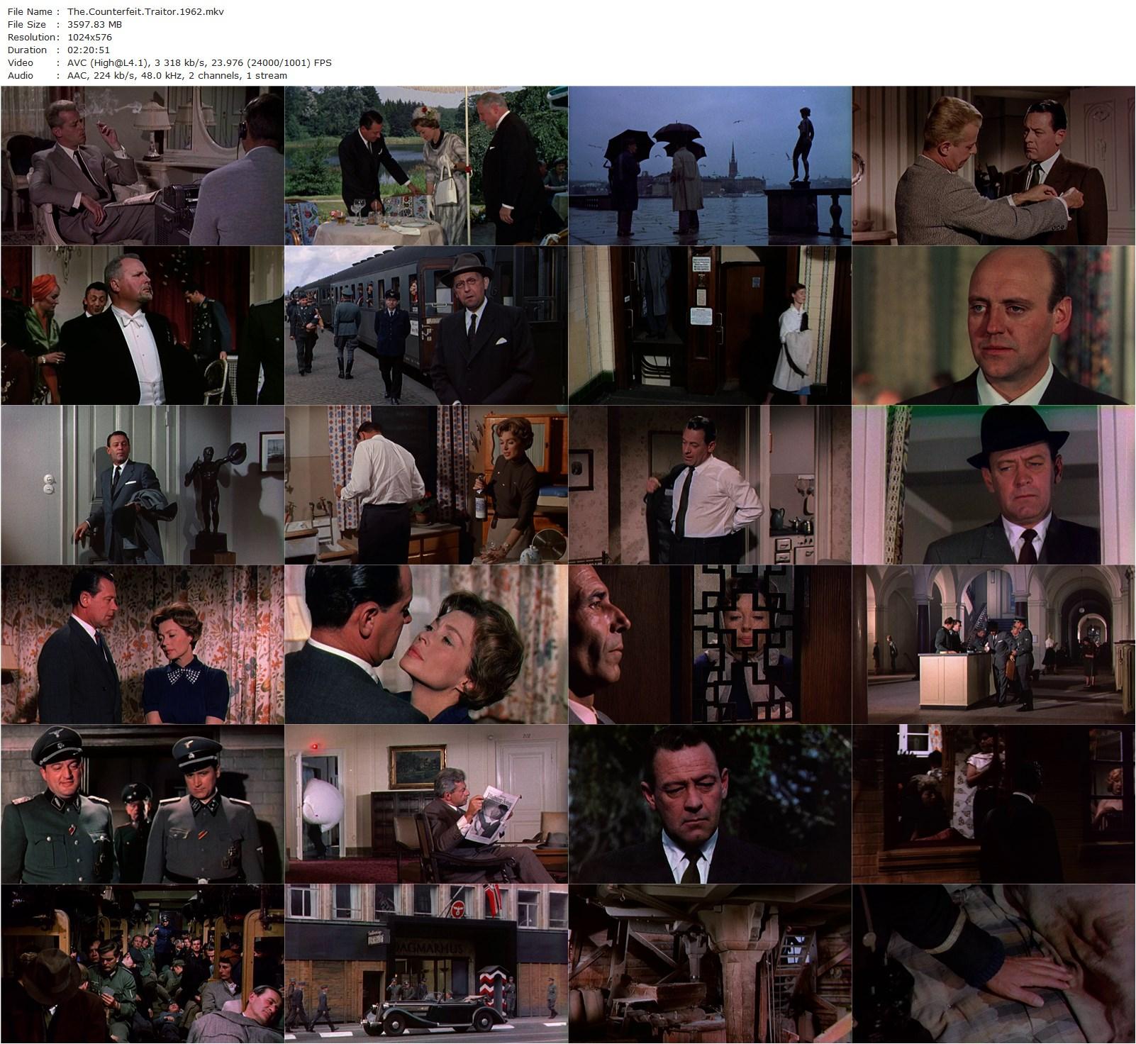 The Counterfeit Traitor (1962) George Seaton, William Holden, Lilli Palmer, Hugh Griffith-poster