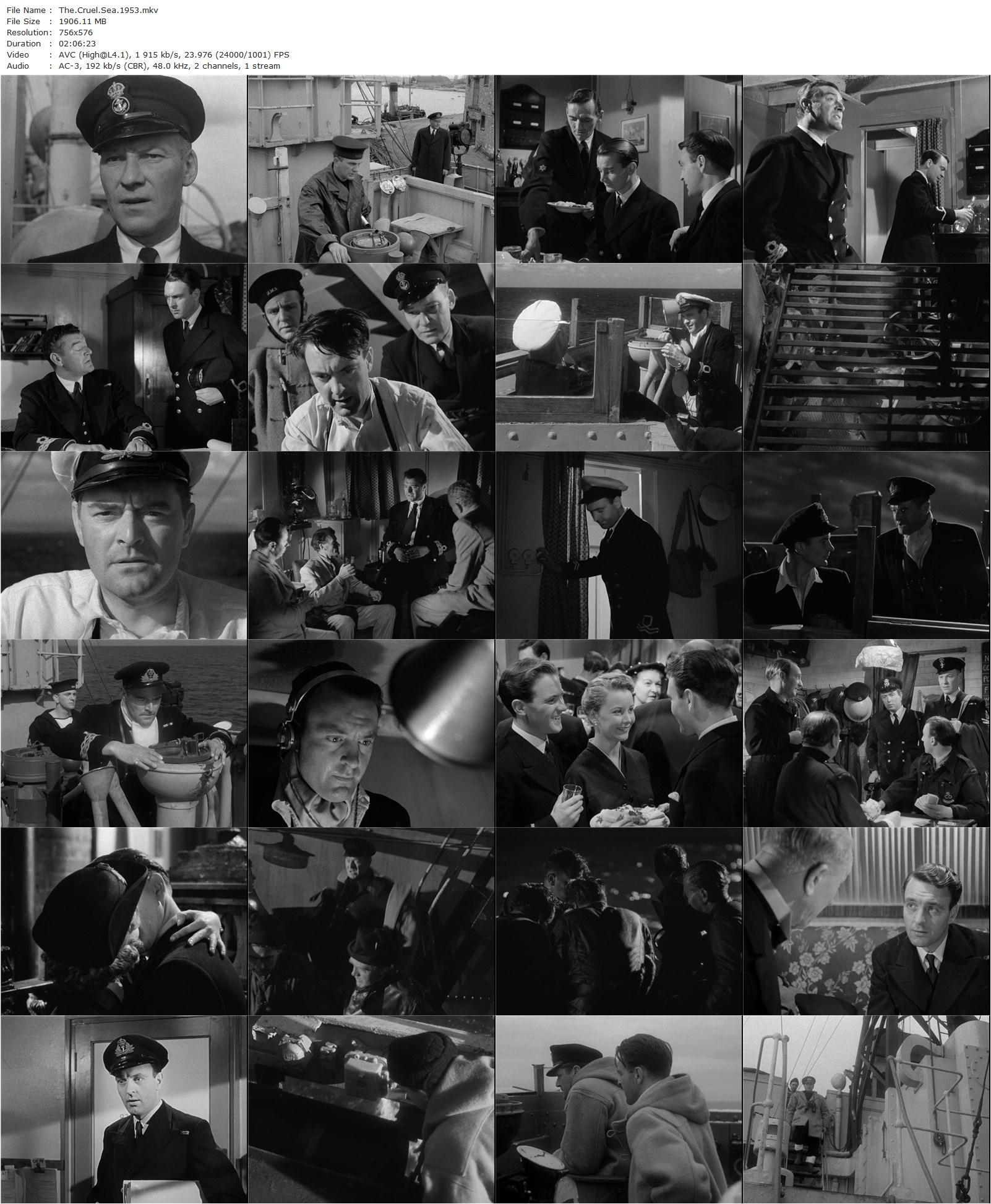 The Cruel Sea (1953) Charles Frend, Jack Hawkins, Donald Sinden, John Stratton-poster