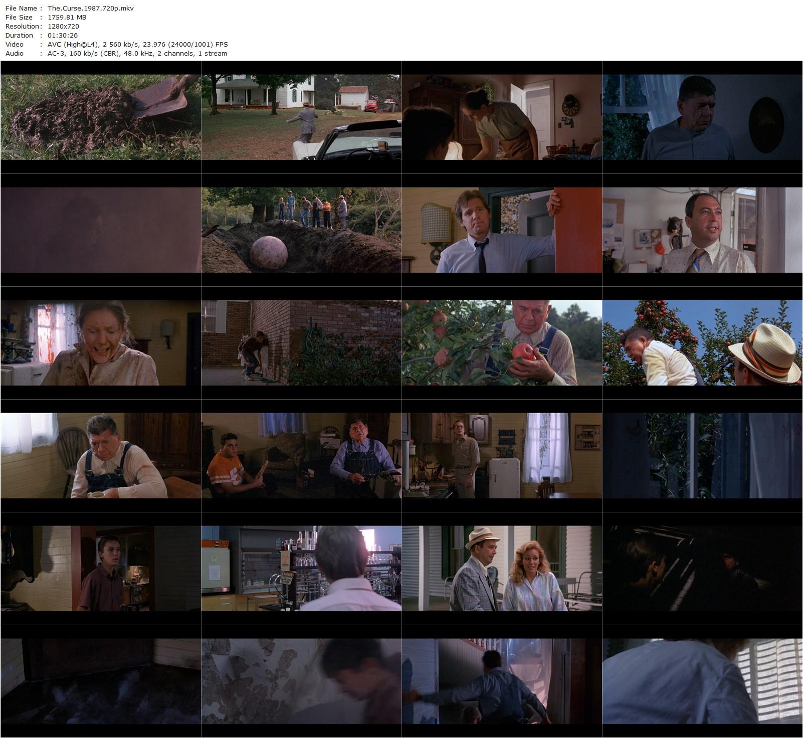 The Curse (1987) David Keith, Wil Wheaton, Claude Akins, Malcolm Danare-poster