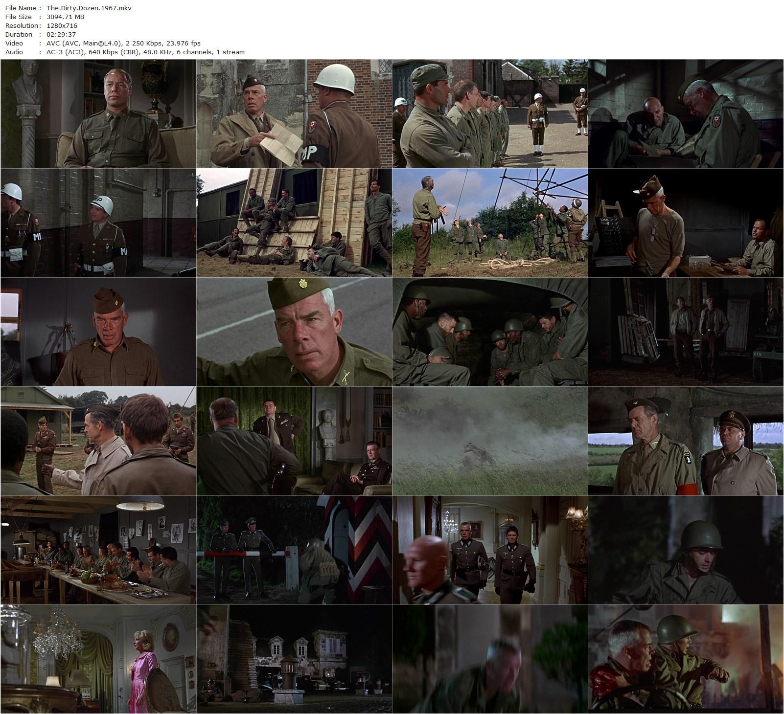 The Dirty Dozen (1967) Robert Aldrich, Lee Marvin, Ernest Borgnine, Charles Bronson-poster