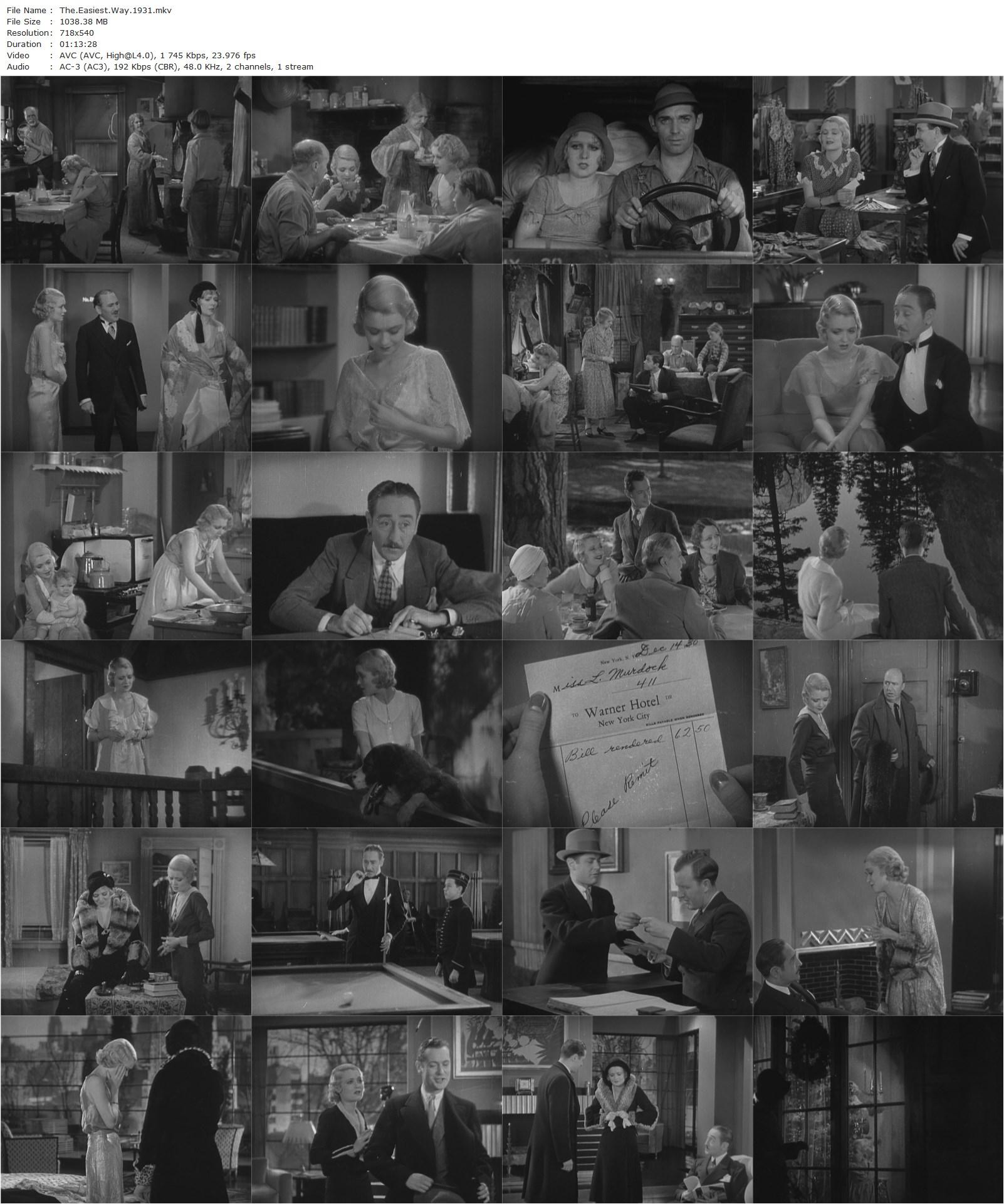 The Easiest Way (1931) Jack Conway, Constance Bennett, Adolphe Menjou, Robert Montgomery-poster