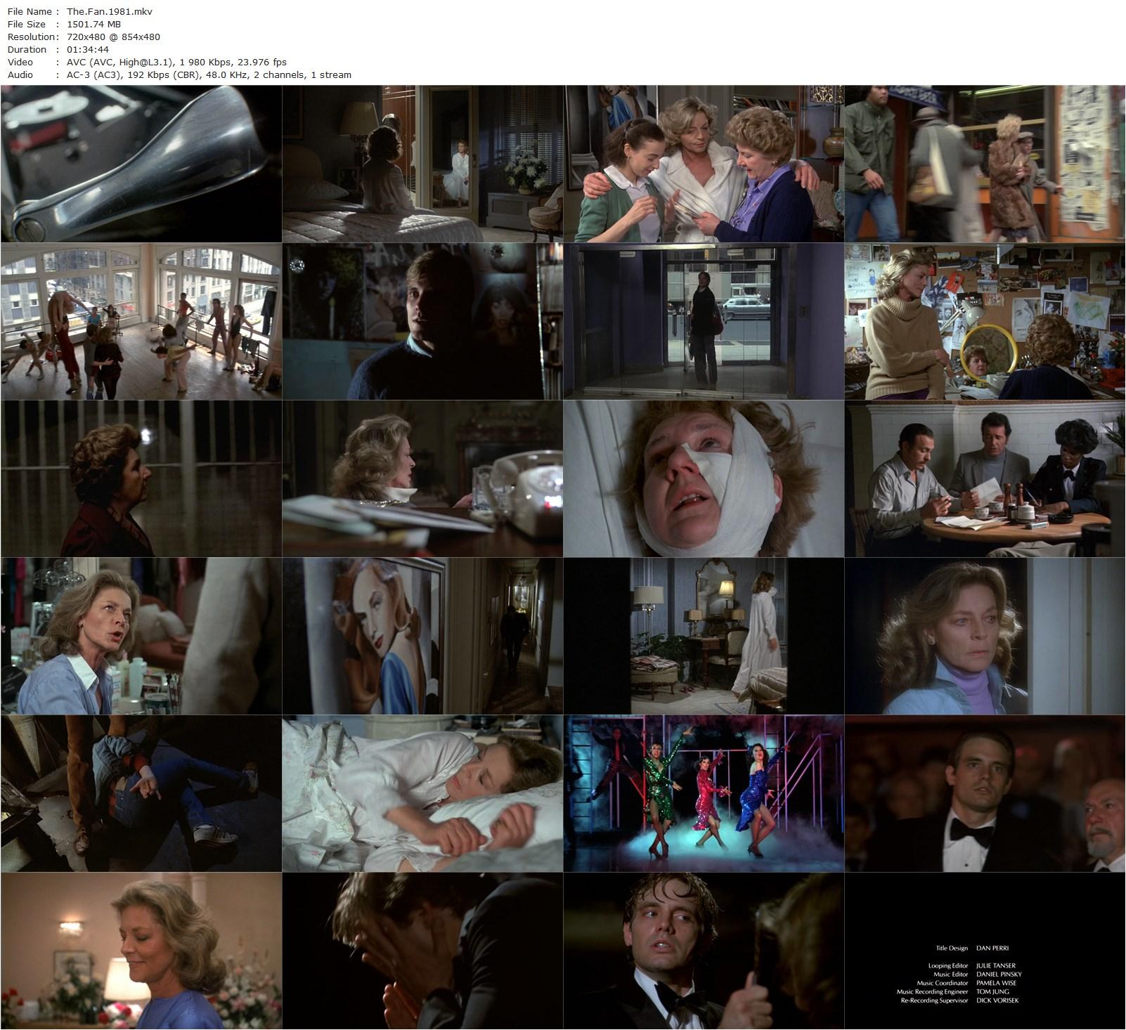 The Fan (1981) Ed Bianchi, Lauren Bacall, James Garner, Michael Biehn-poster