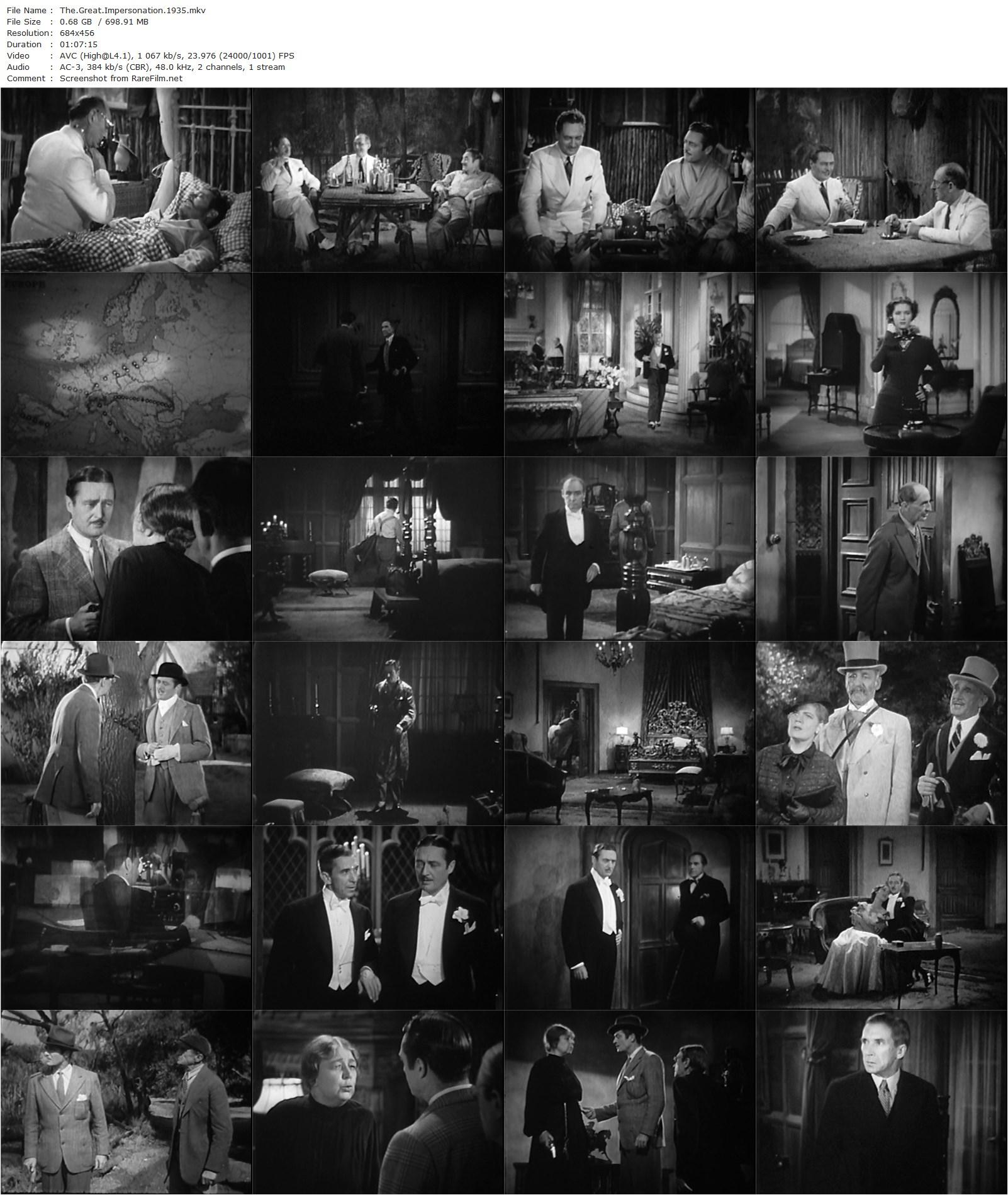 The Great Impersonation (1935) Alan Crosland, Edmund Lowe, Valerie Hobson, Wera Engels-poster