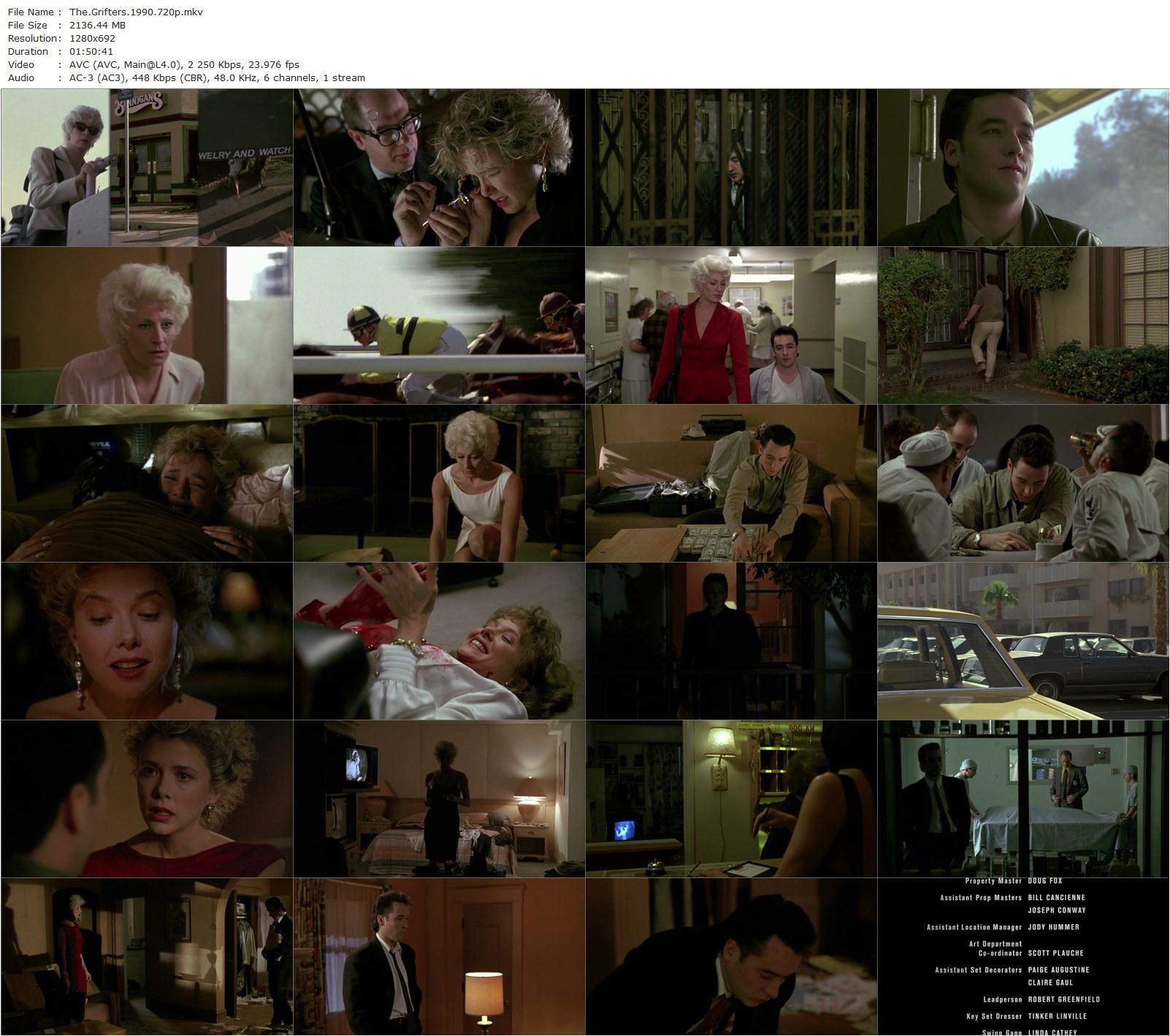 The Grifters (1990) Stephen Frears, Anjelica Huston, John Cusack, Annette Bening-poster