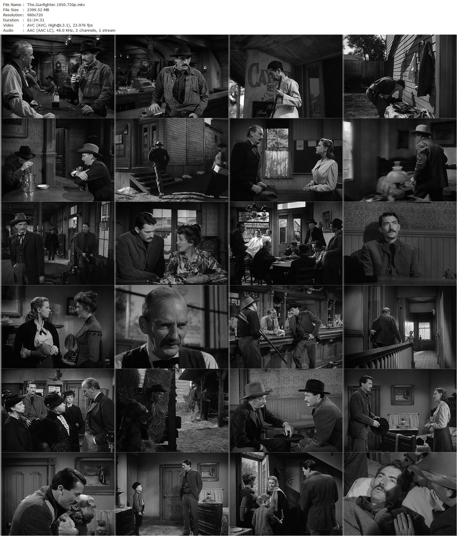 The Gunfighter (1950) Henry King, Gregory Peck, Helen Westcott, Millard Mitchell-poster