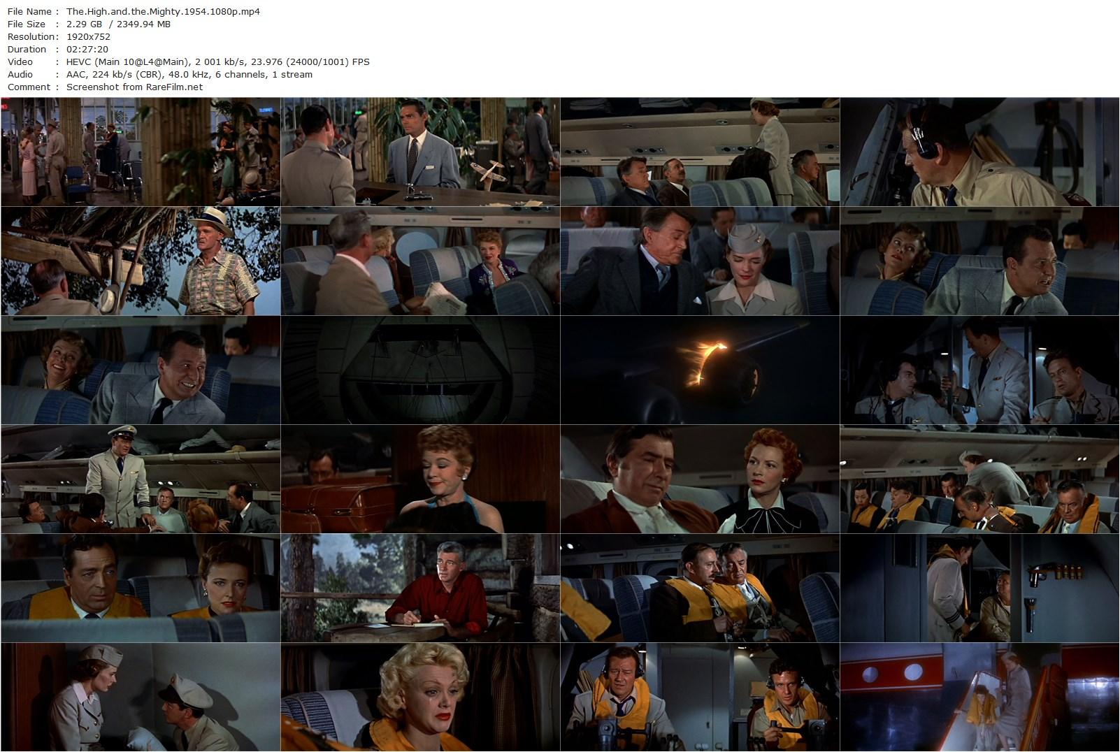 The High and the Mighty (1954) William A. Wellman, John Wayne, Claire Trevor, Laraine Day-poster