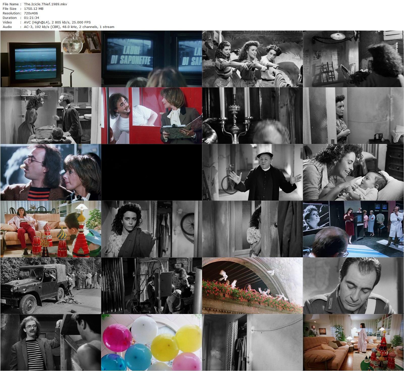 The Icicle Thief / Ladri di saponette (1989) Maurizio Nichetti, Caterina Sylos Labini, Federico Rizzo-poster