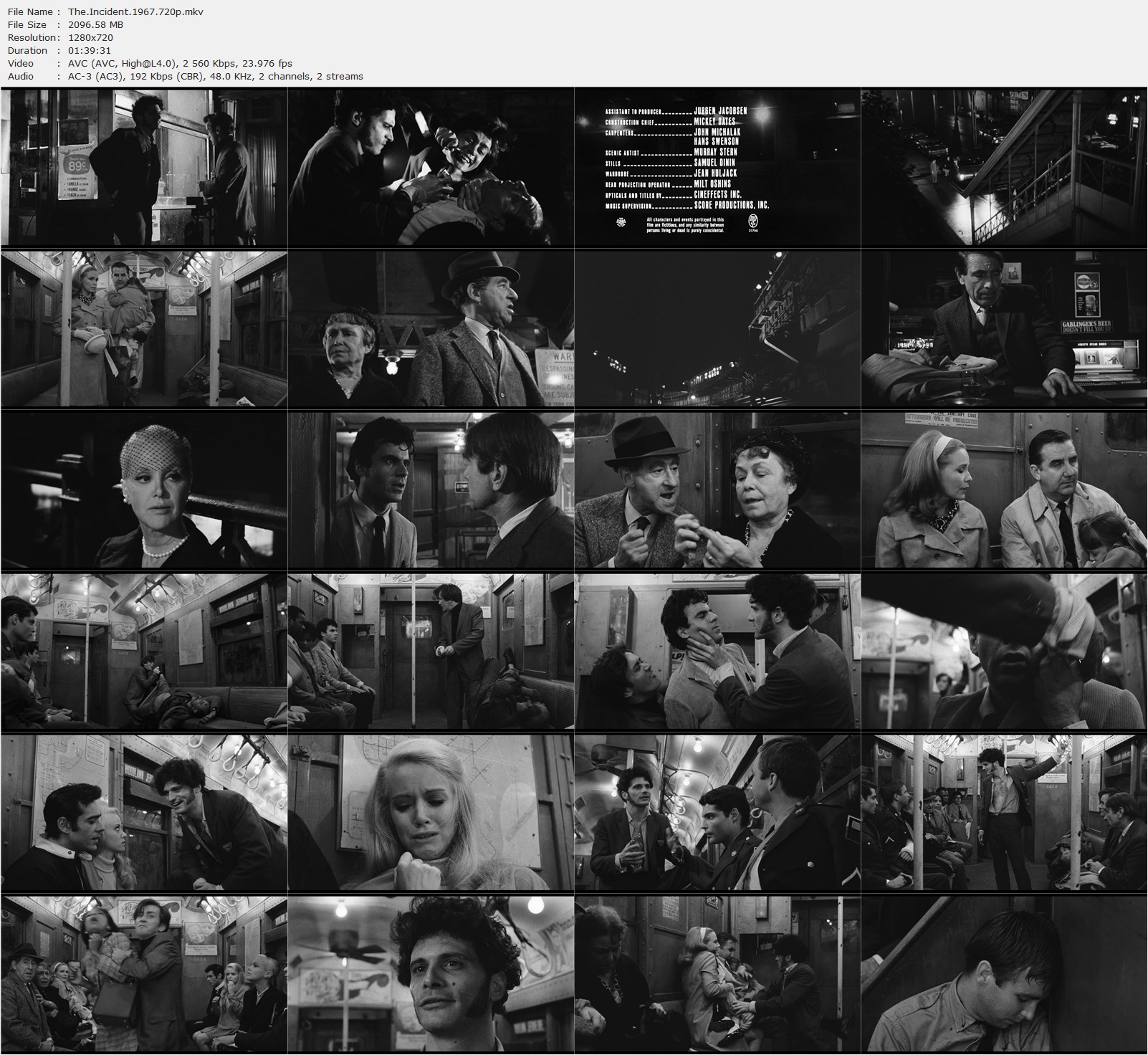 The Incident (1967) Larry Peerce, Victor Arnold, Robert Bannard, Beau Bridges, Crime, Drama, Thriller-poster